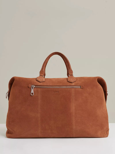 John Lewis Reiss Theo Suede Holdall Bag, Tan- Buy online at McGrocer