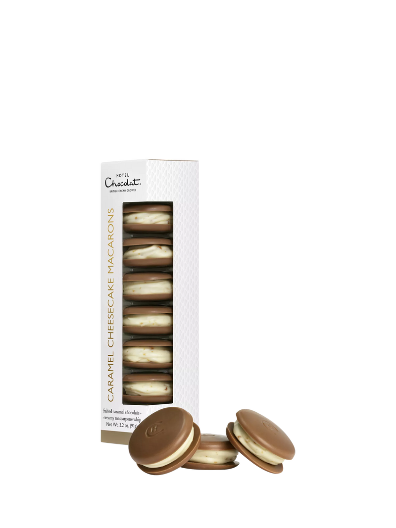 Hotel Chocolat caramel cheesecake macarons 172g, imported from the UK