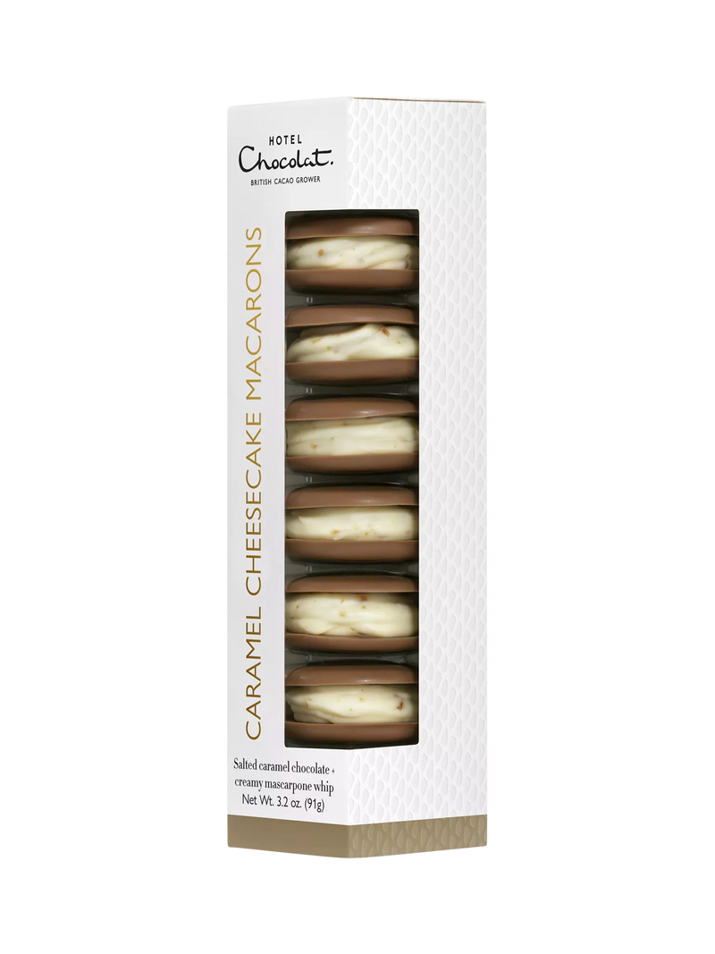 Hotel Chocolat caramel cheesecake macarons 172g, imported from the UK