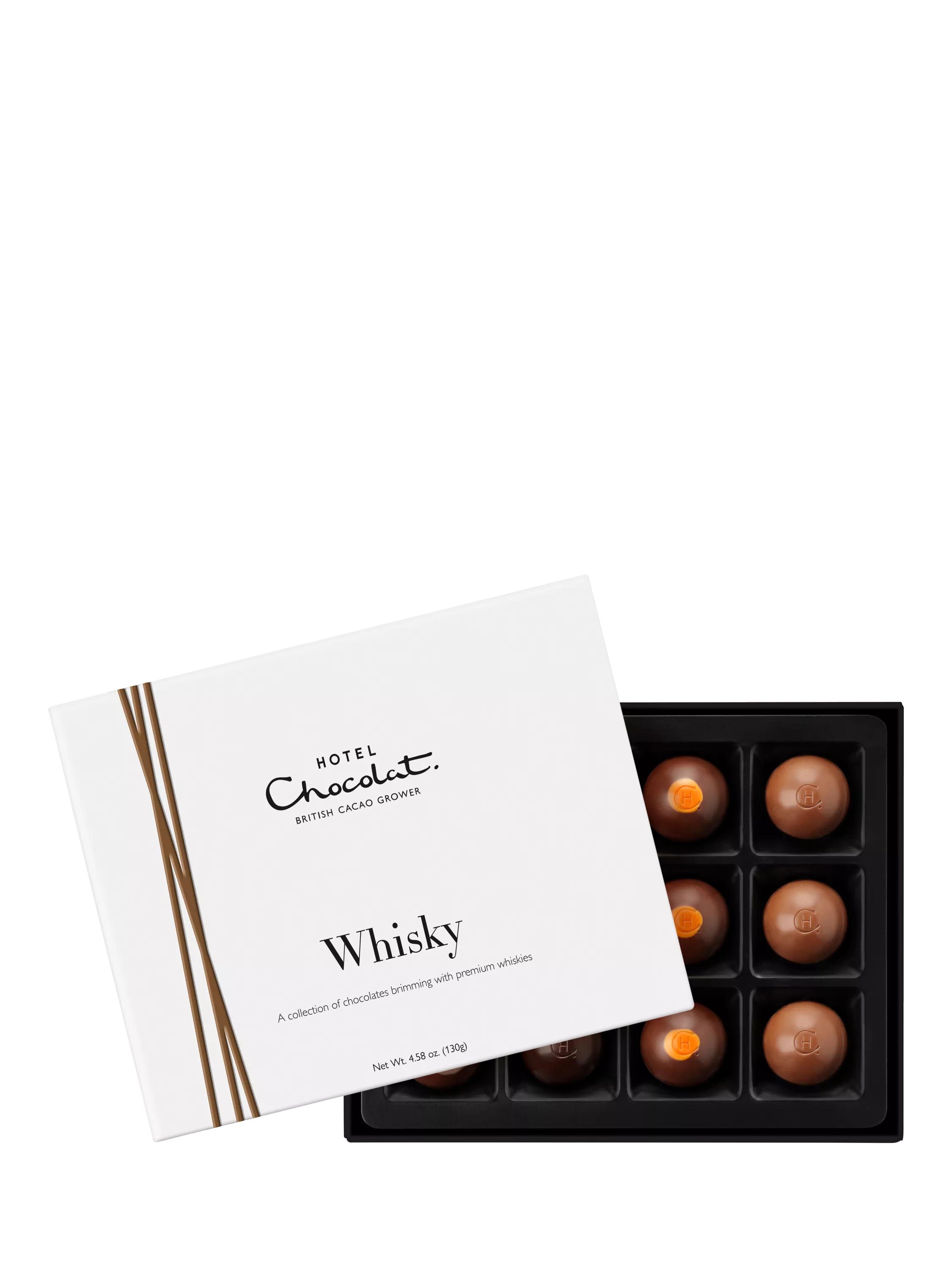 Hotel Chocolat Mixed Whisky Chocolate Collection 130g, imported from the UK