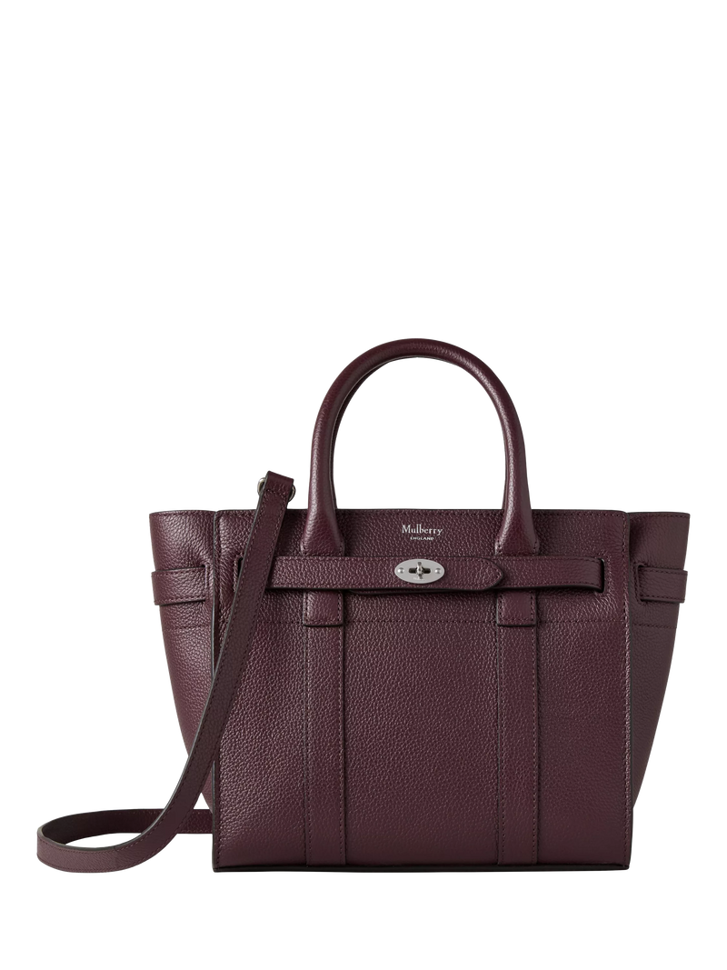 Mulberry Mini Bayswater Zipped Classic Grain Leather Tote Bag