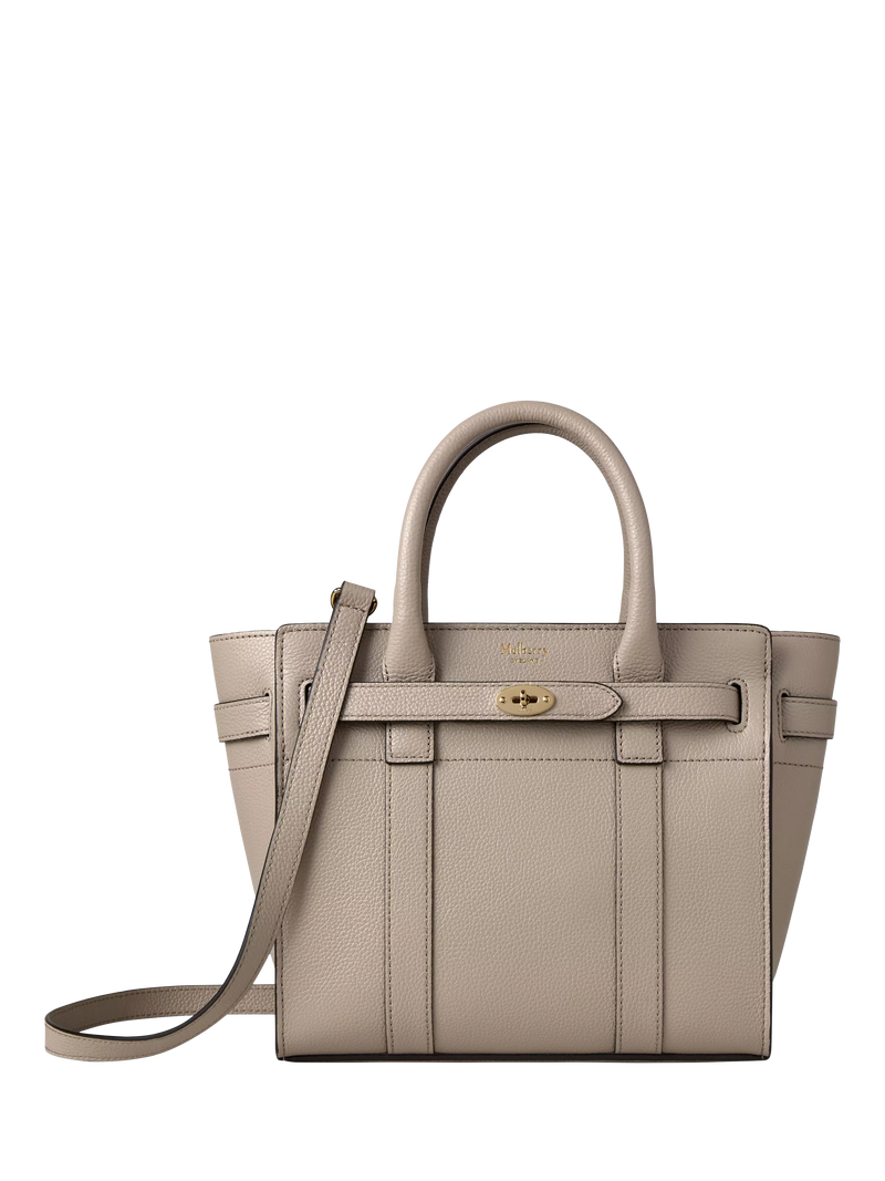 Mulberry Mini Bayswater Zipped Classic Grain Leather Tote Bag