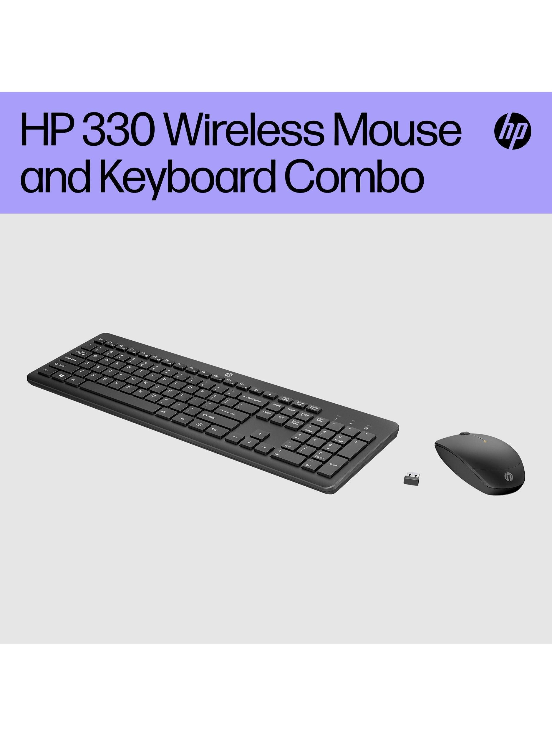 HP 330 wireless keyboard and mouse black, UK version
