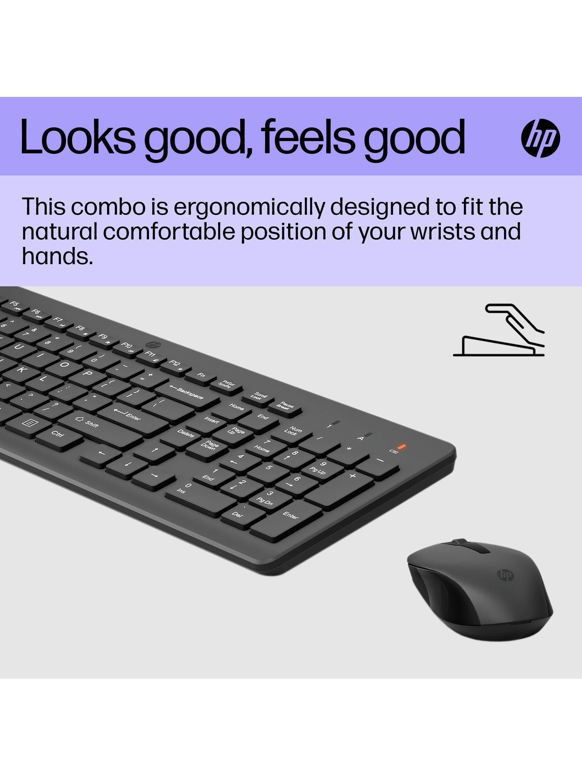HP 330 wireless keyboard and mouse black, UK version