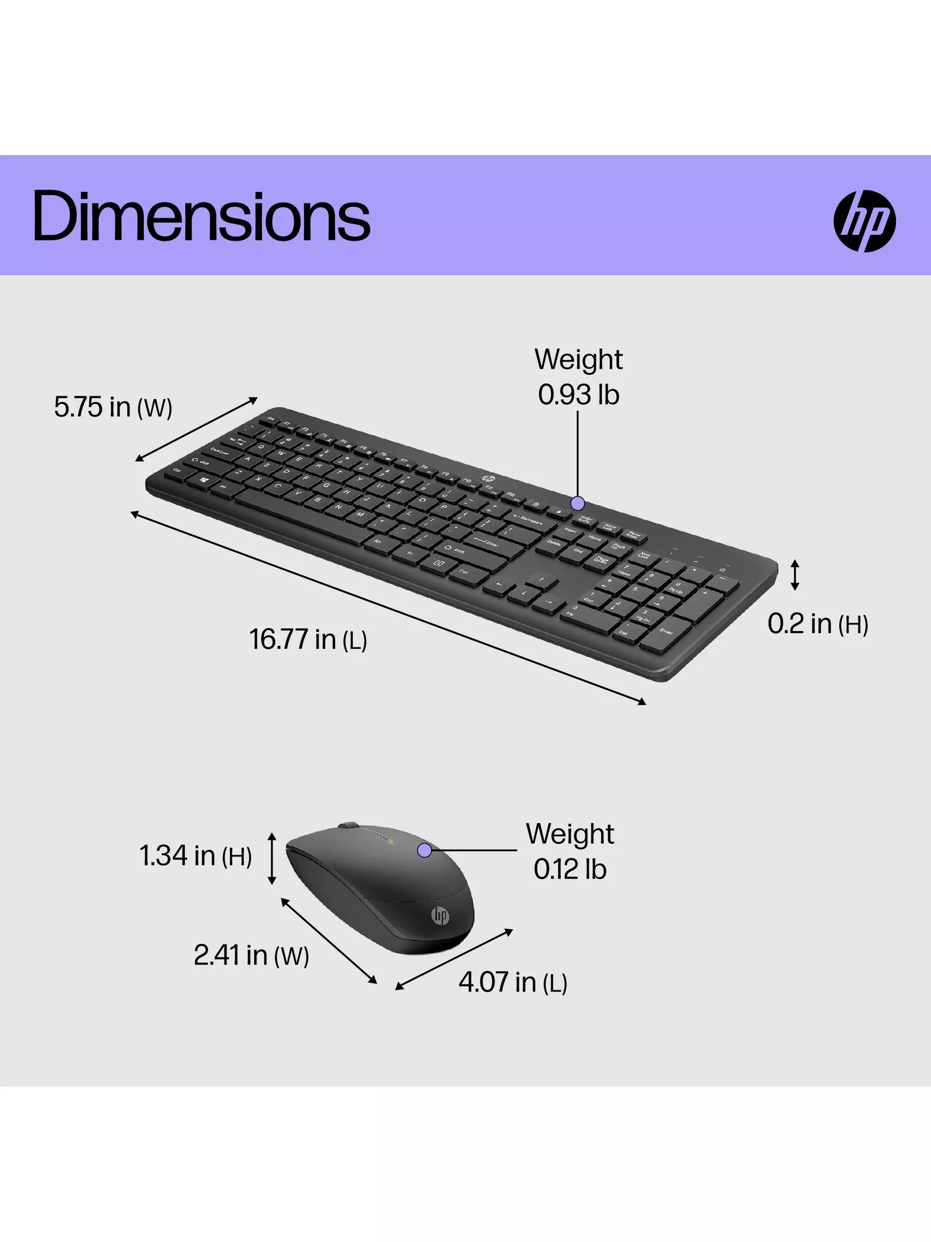 HP 330 wireless keyboard and mouse black, UK version