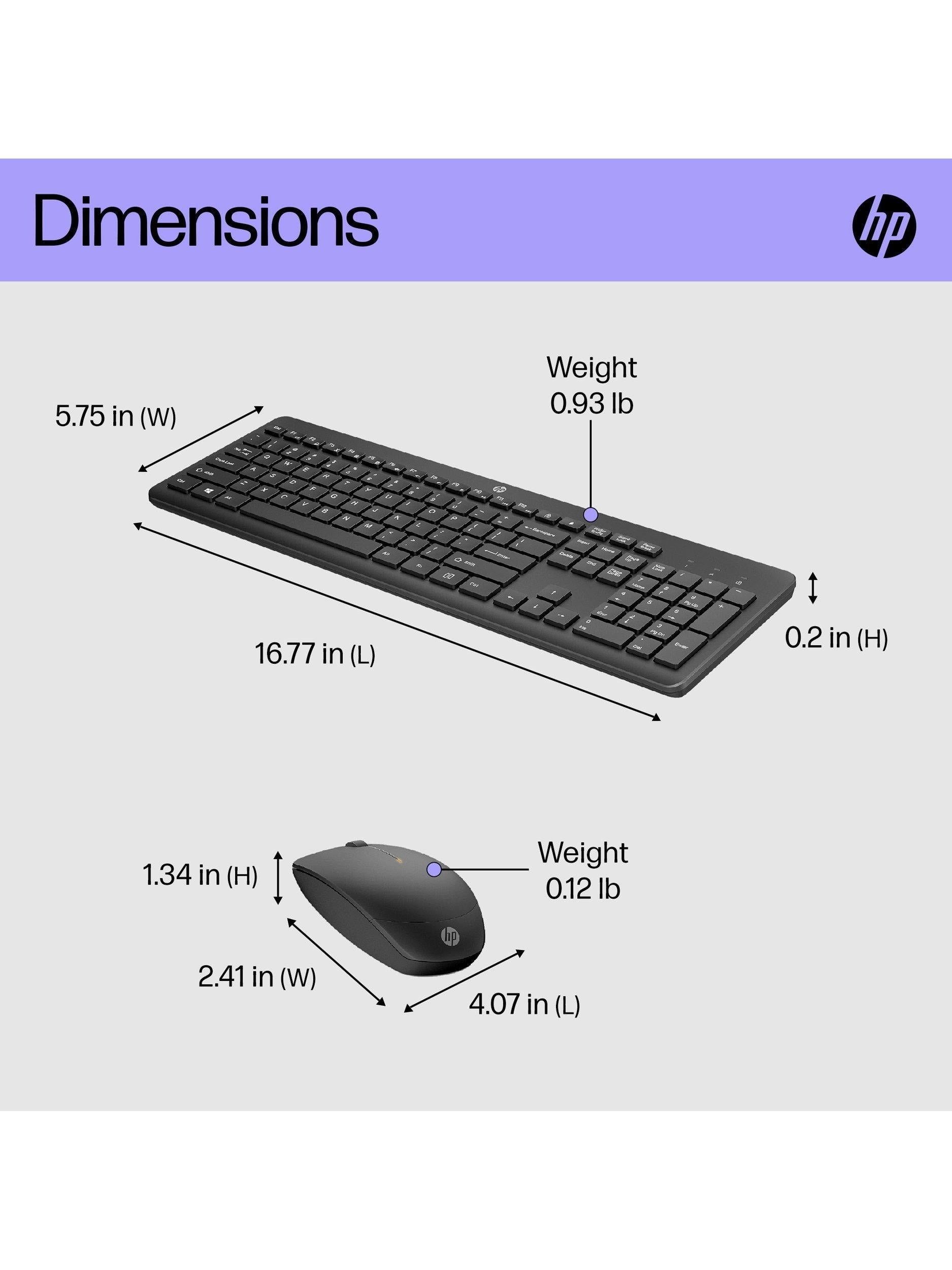 HP 330 wireless keyboard and mouse black, UK version
