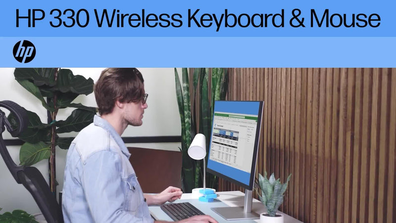 HP 330 wireless keyboard and mouse black, UK version