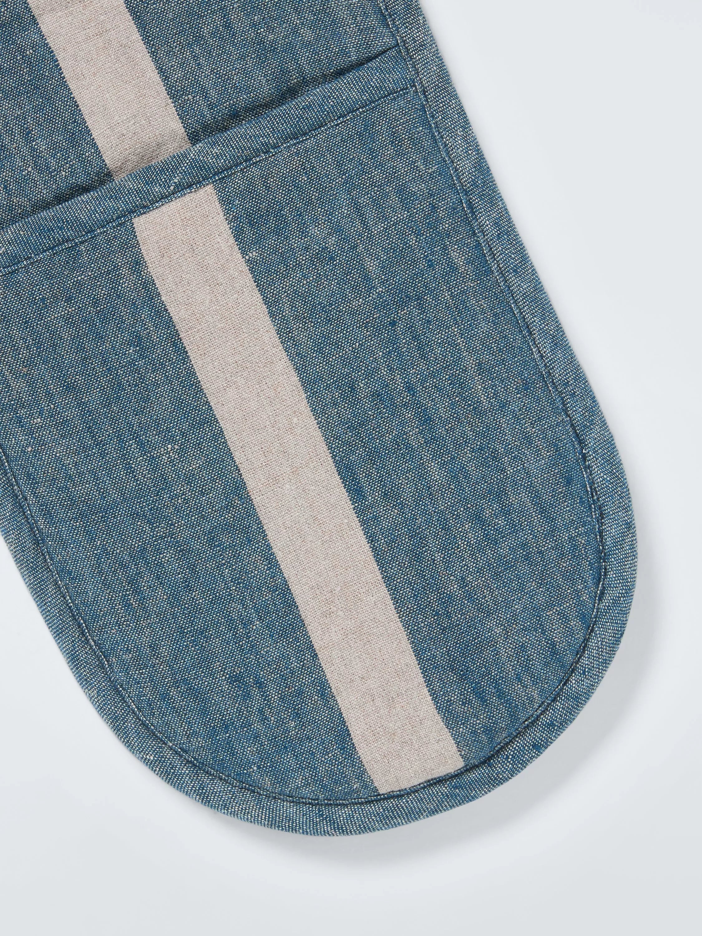 John Lewis Leckford linen double oven gloves blue - British product