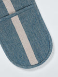 John Lewis Leckford linen double oven gloves blue - British product