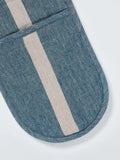 John Lewis Leckford linen double oven gloves blue - British product