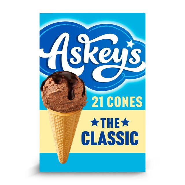 Askeys Cornets Classic Ice Cream Cones   21 per pack