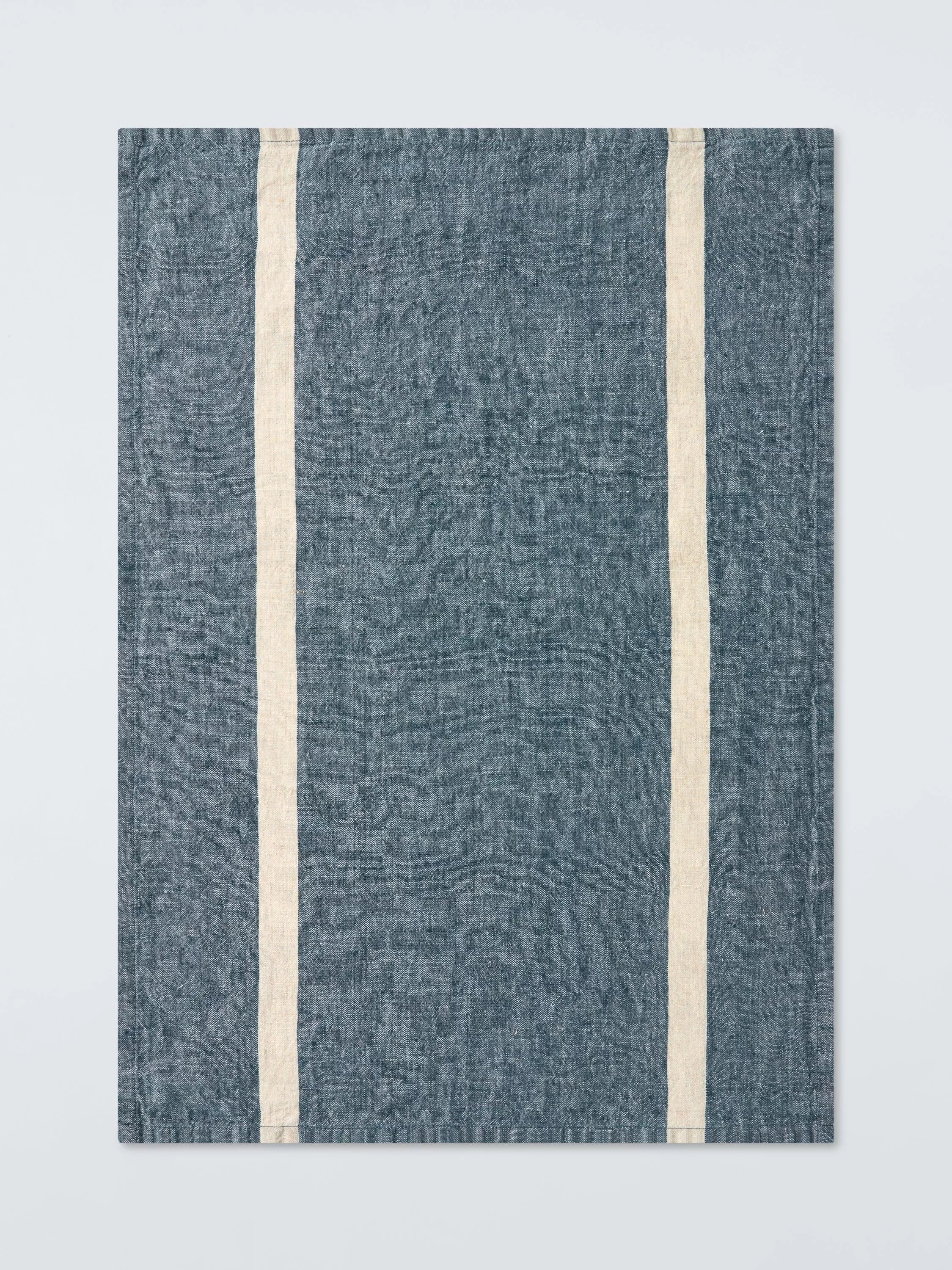John Lewis striped cotton tea towels set of 2 blue (British brand)