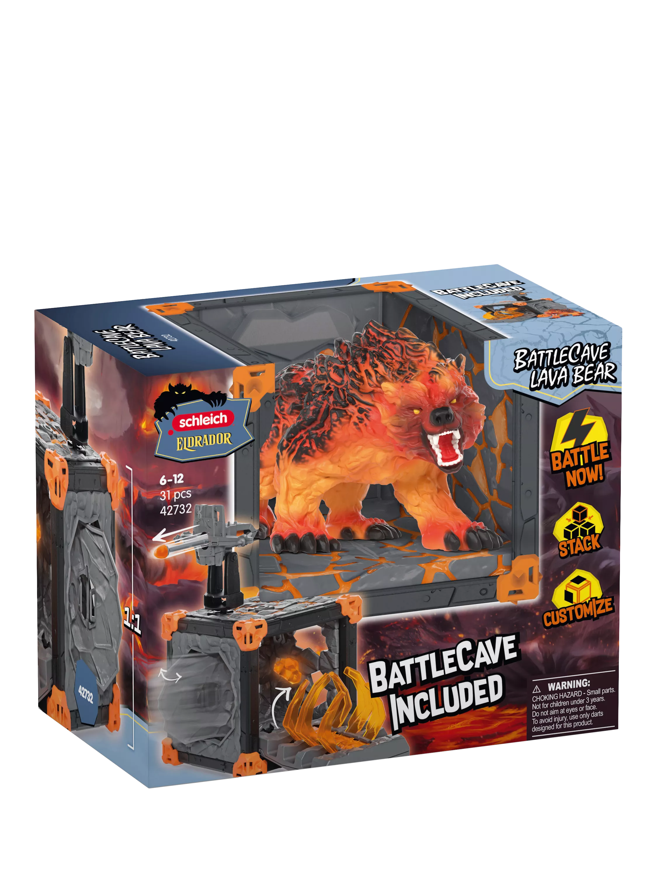 schleich Eldrador Creatures BattleCave Lava Bear action figure set - British product