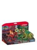 schleich Eldrador Creatures Fire Dinosaur vs Jungle Lizard battle set (British brand)