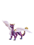 schleich Night Sky Dragon toy with purple wings and golden saddle (British brand)