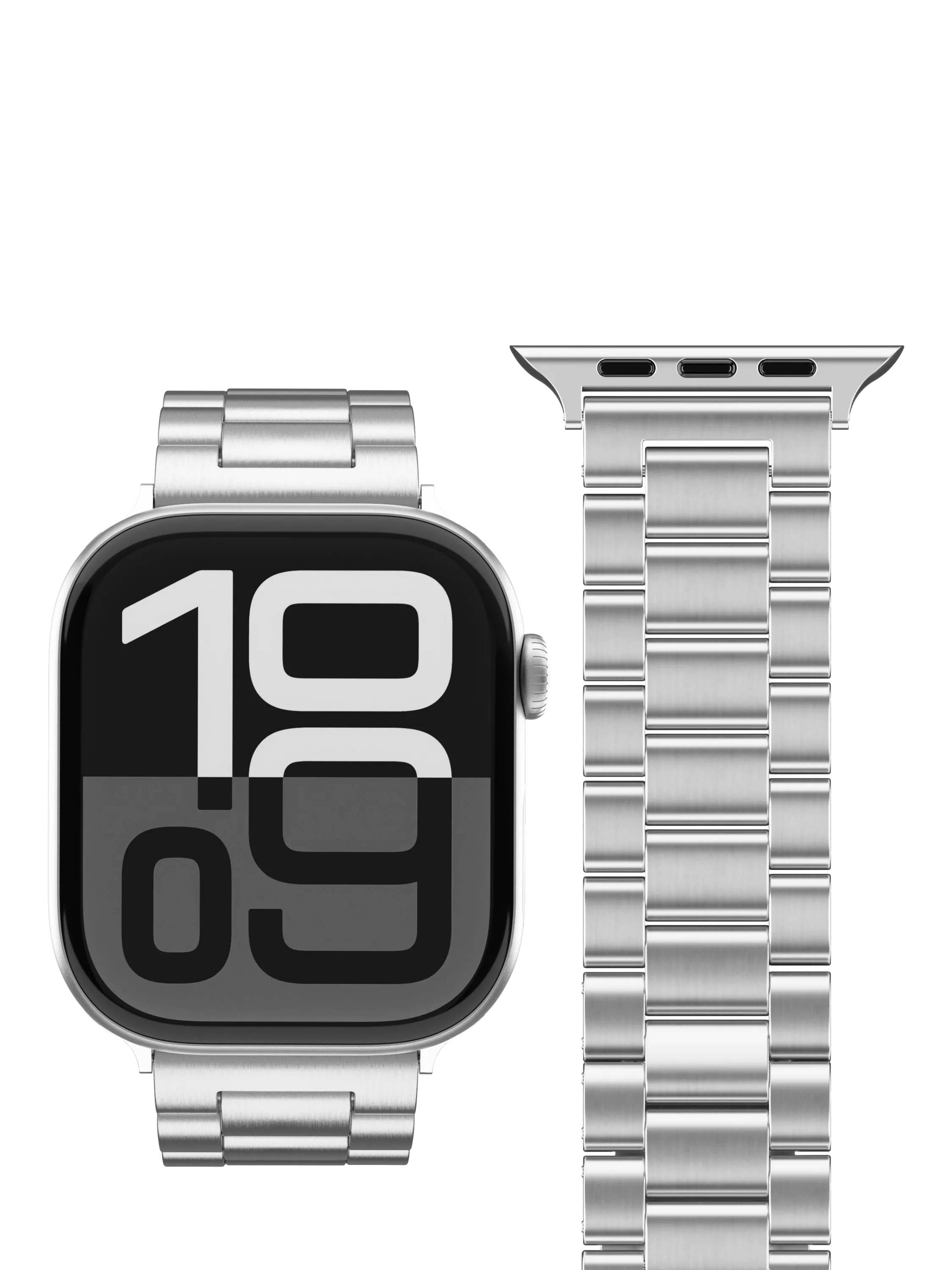 Vonmählen silver link bracelet for Apple Watch 44-49mm - British product