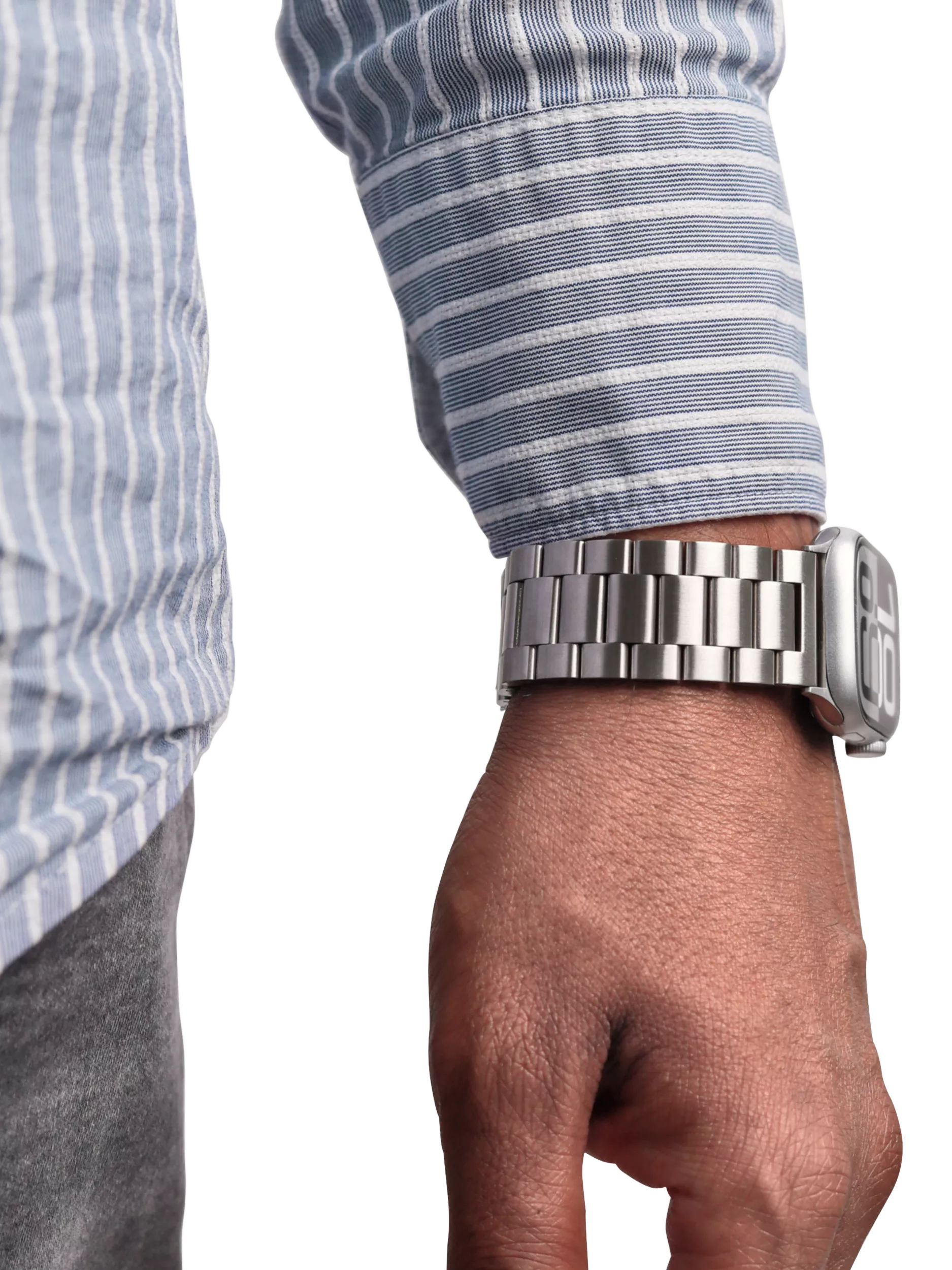 Vonmählen silver link bracelet for Apple Watch 44-49mm - British product