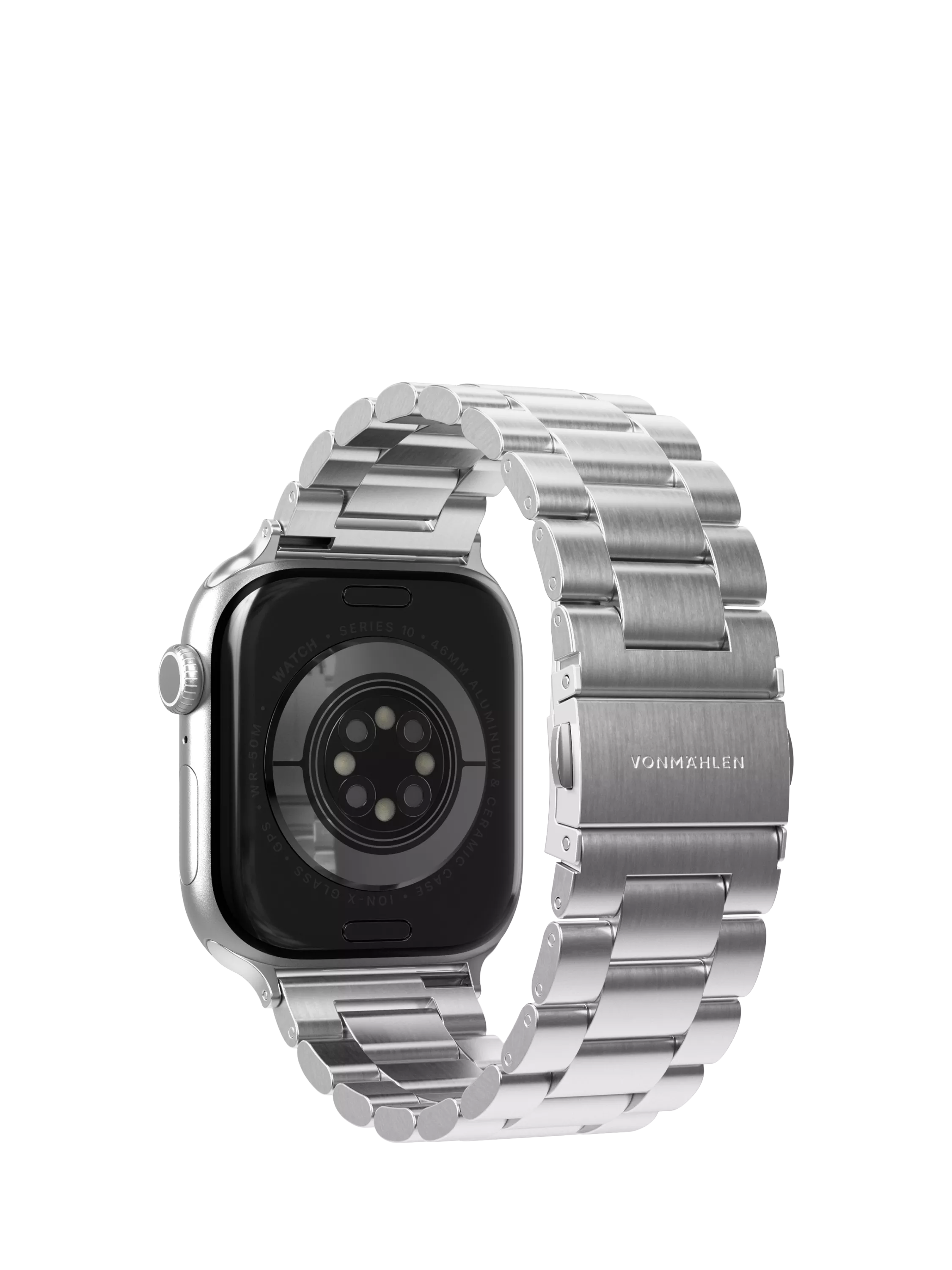 Vonmählen silver link bracelet for Apple Watch 44-49mm - British product