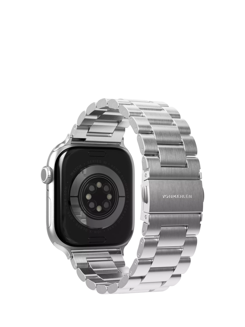 Vonmählen silver link bracelet for Apple Watch 44-49mm - British product