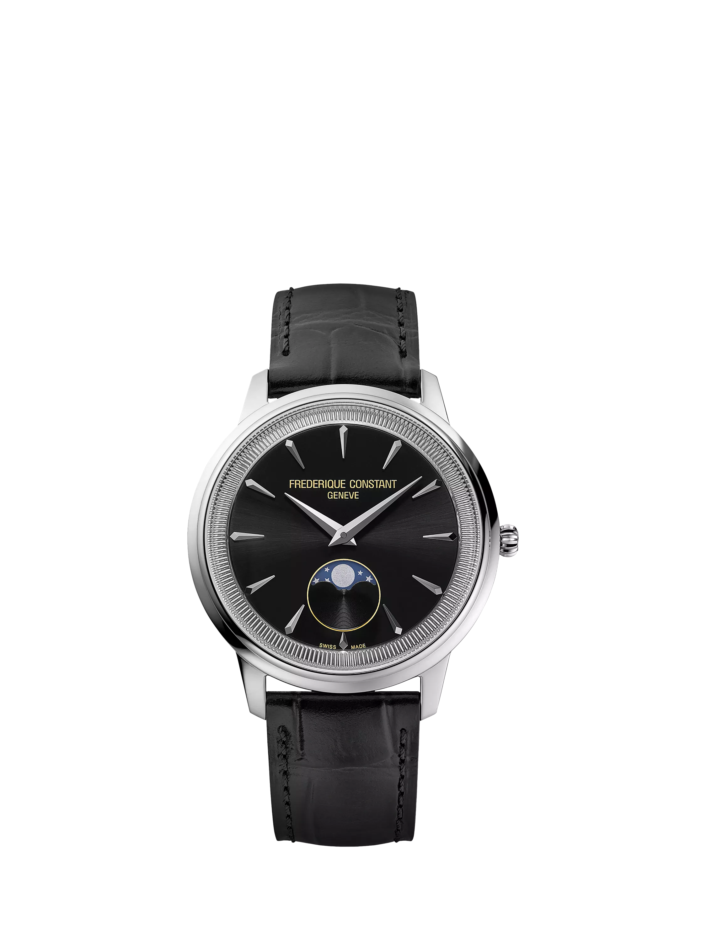 Frederique Constant Moneta Moonphase watch black dial - British product