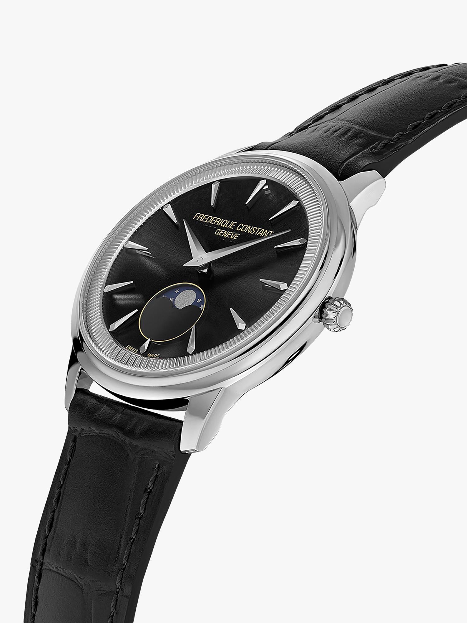 Frederique Constant Moneta Moonphase watch black dial - British product