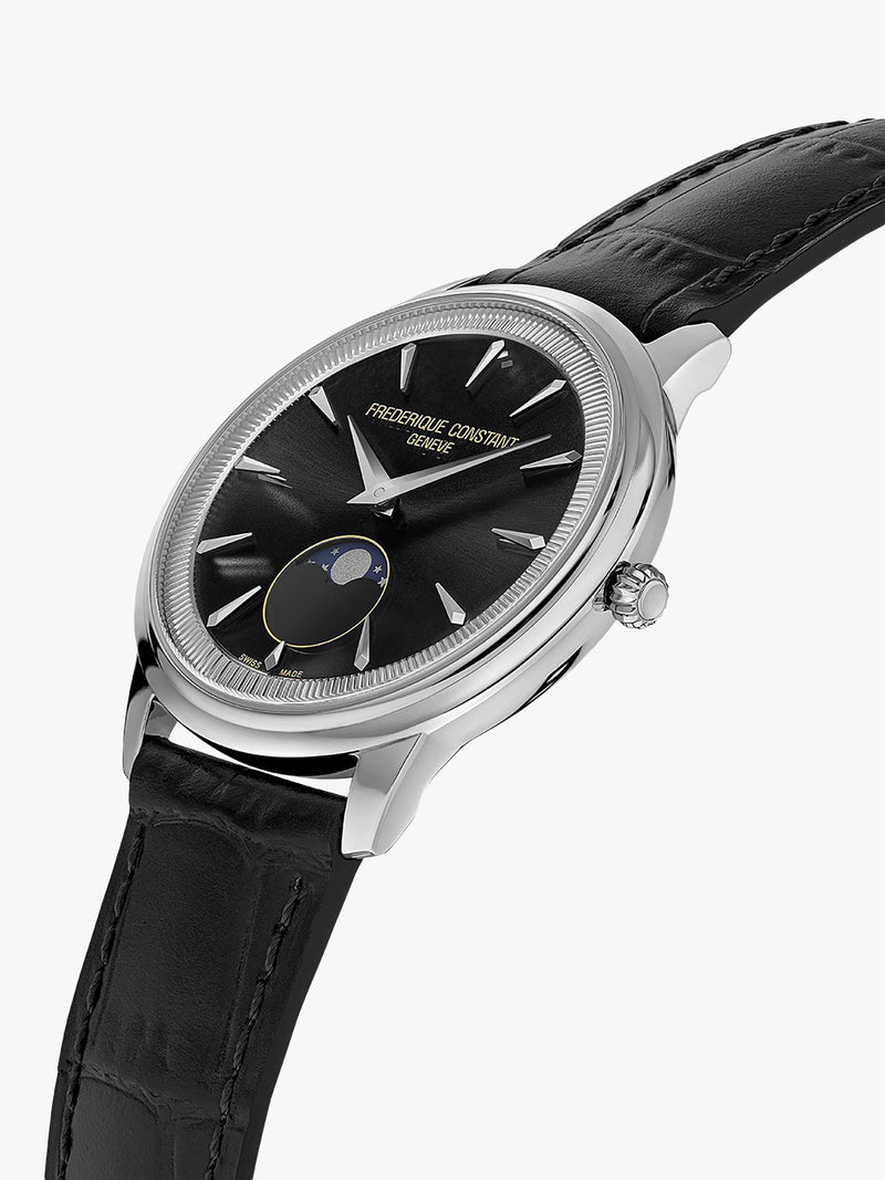Frederique Constant Moneta Moonphase watch black dial - British product