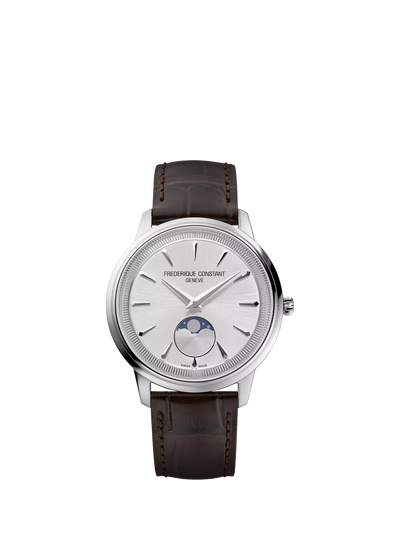 John Lewis Frederique Constant FC-206S3S6 Classics Moneta Moonphase White Men's Watch- Buy online at McGrocer