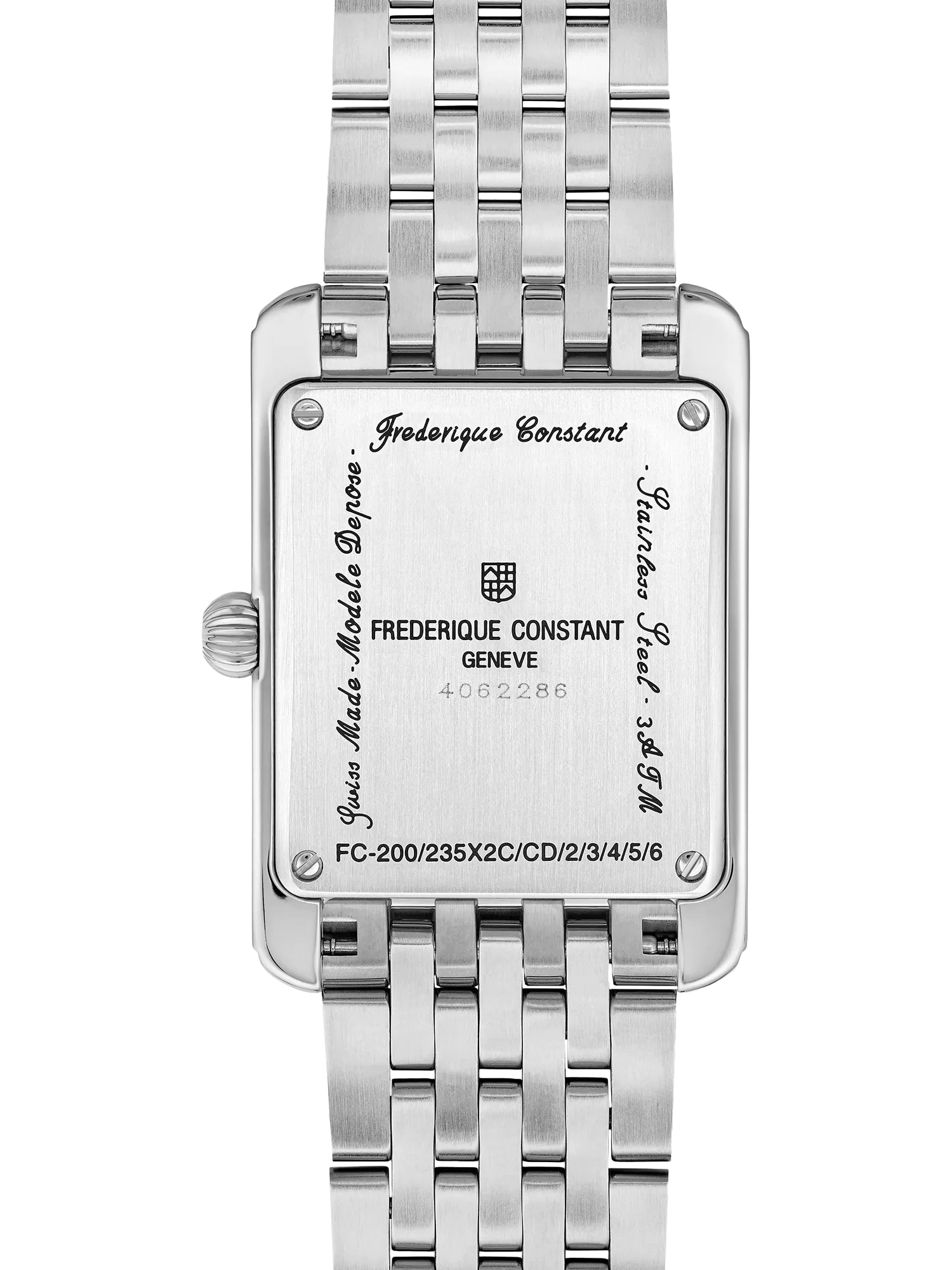 Frederique Constant ladies slimline watch green dial stainless steel bracelet, UK version