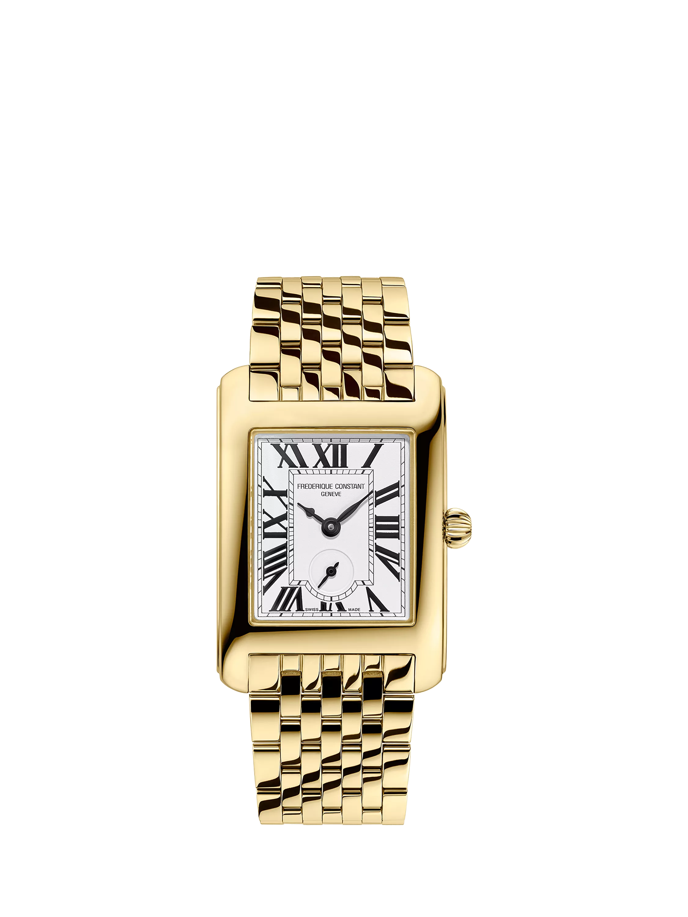 Frederique Constant women's gold rectangle watch - British product