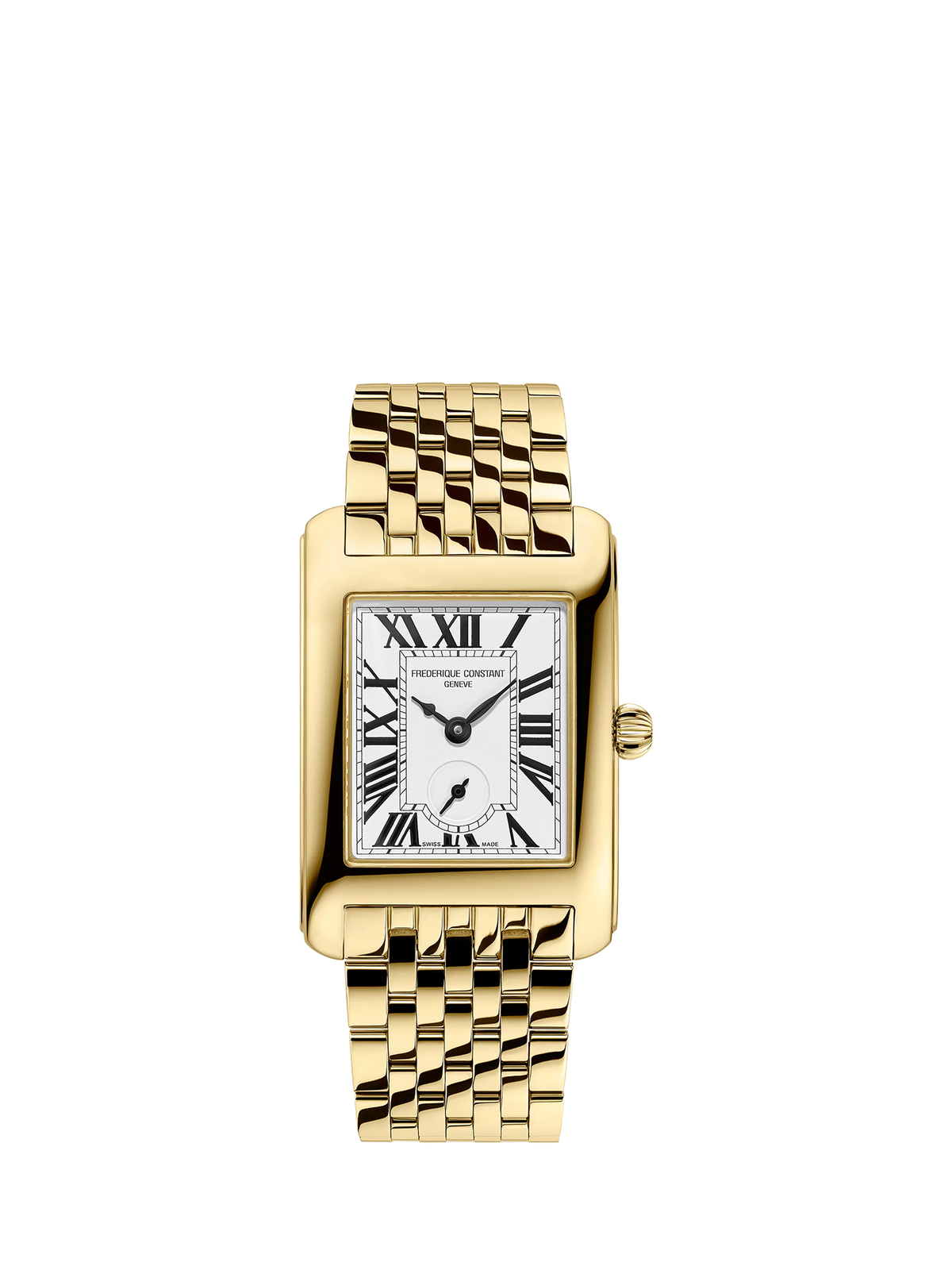 Frederique Constant women's gold rectangle watch - British product