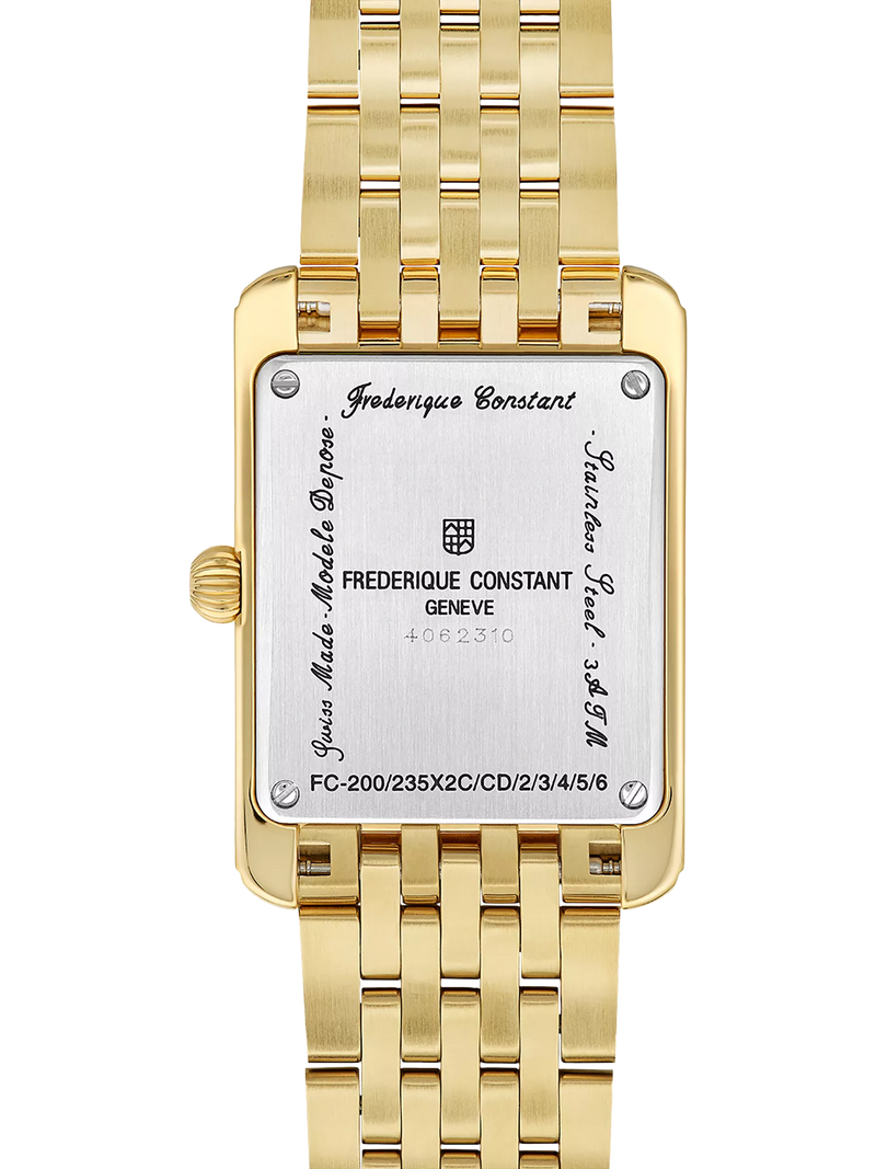 Frederique Constant women's gold rectangle watch - British product