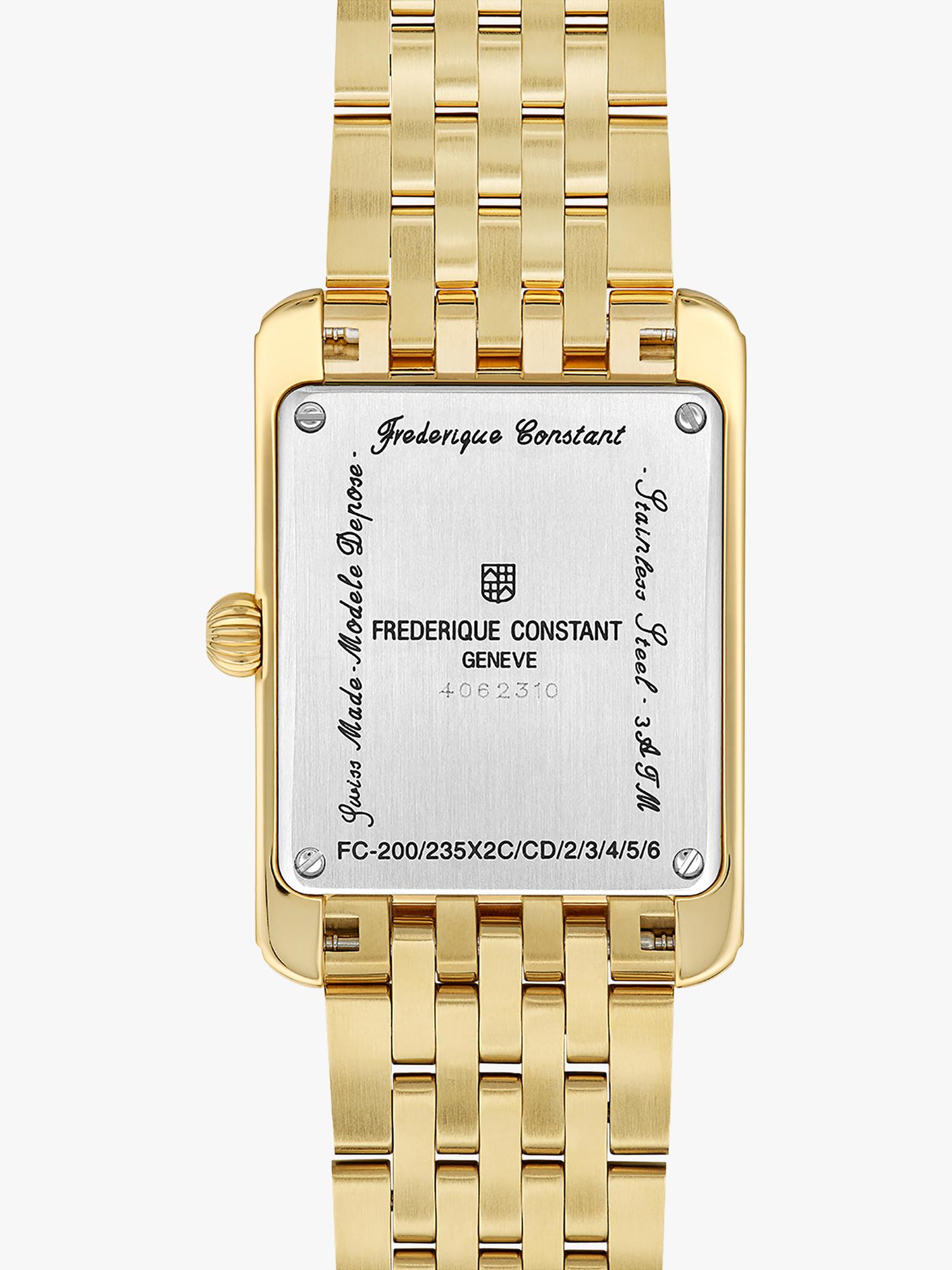 Frederique Constant women's gold rectangle watch - British product