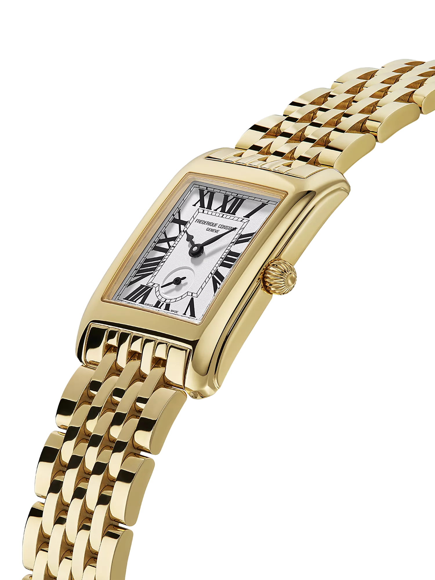 Frederique Constant women's gold rectangle watch - British product