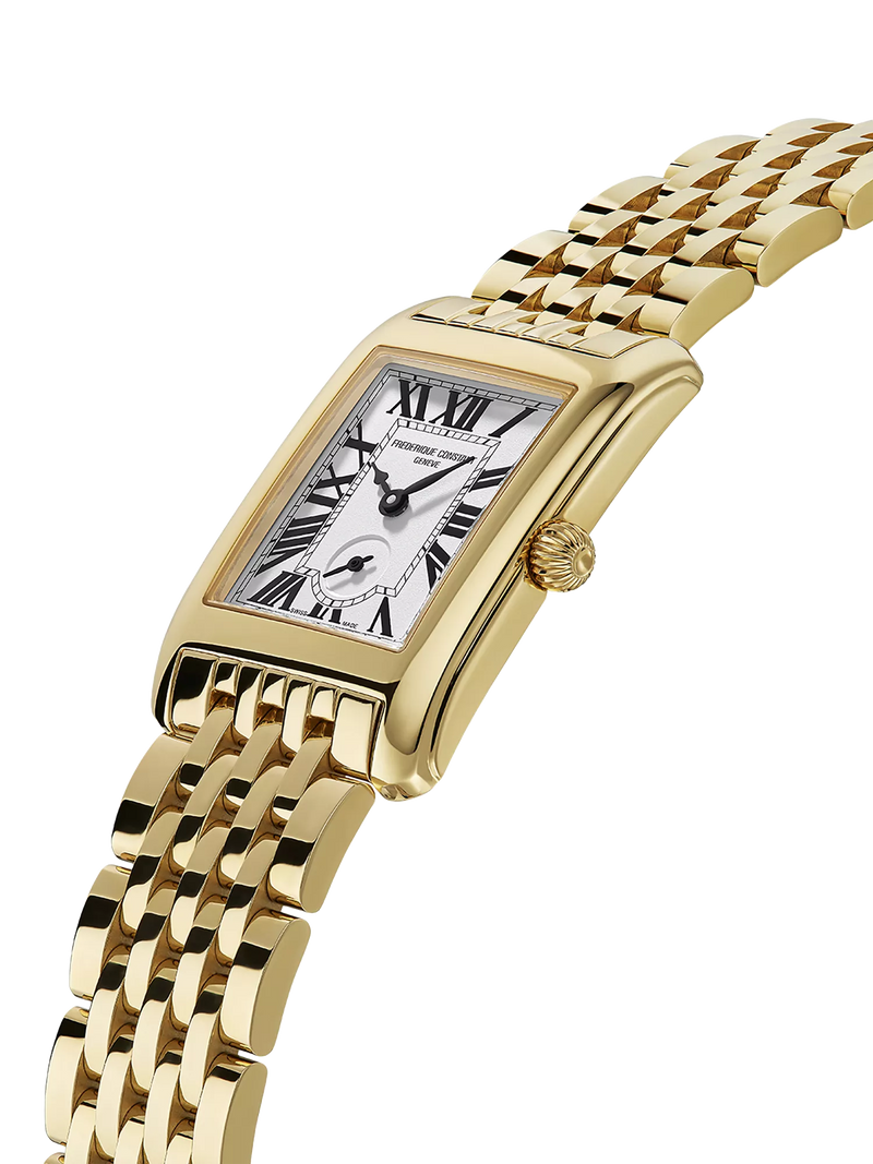Frederique Constant women's gold rectangle watch - British product