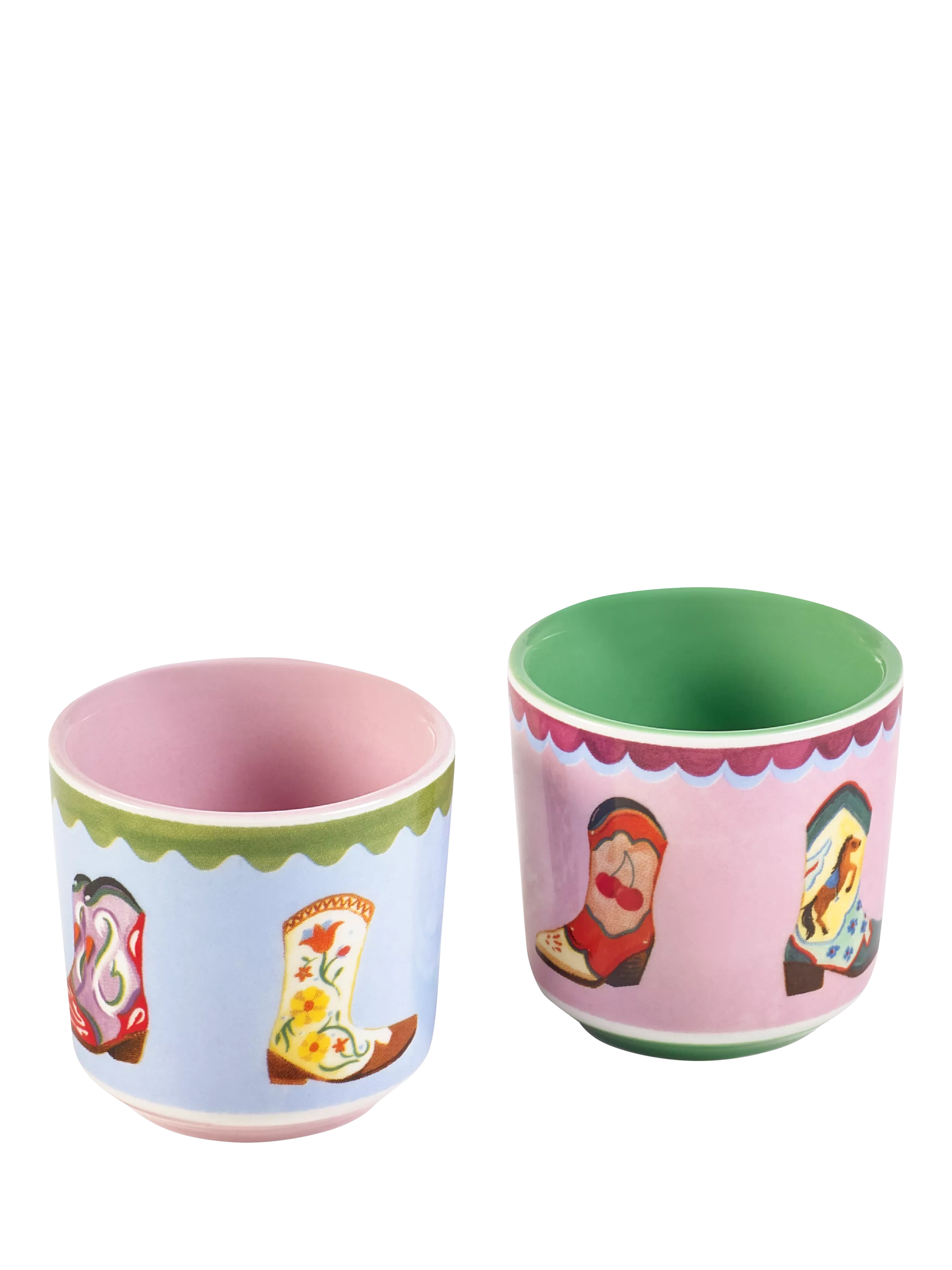 Eleanor Bowmer stoneware egg cups set of 2, imported from the UK