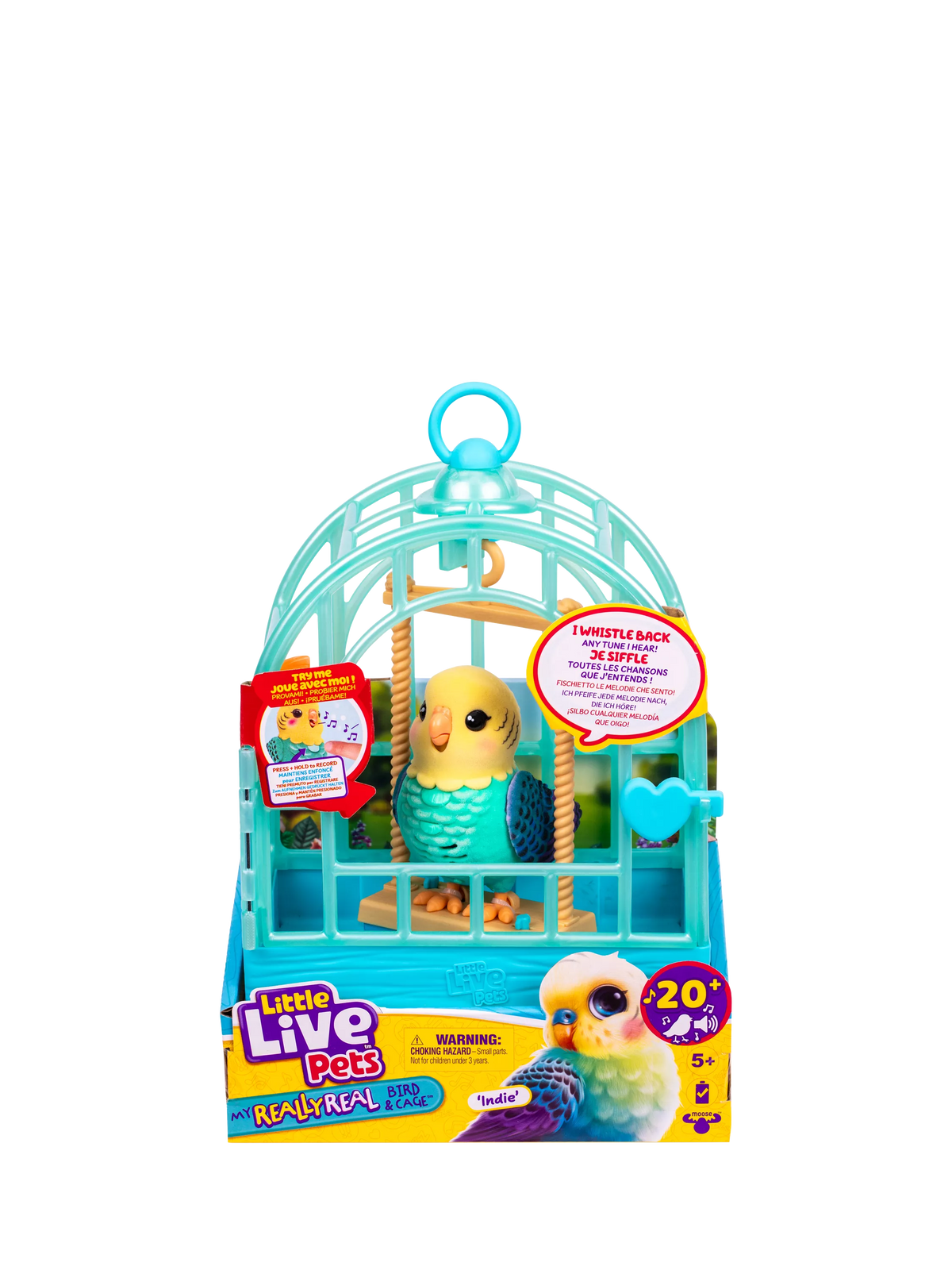 Little Live Pets My Really Real Bird & Cage Indie the Budgie