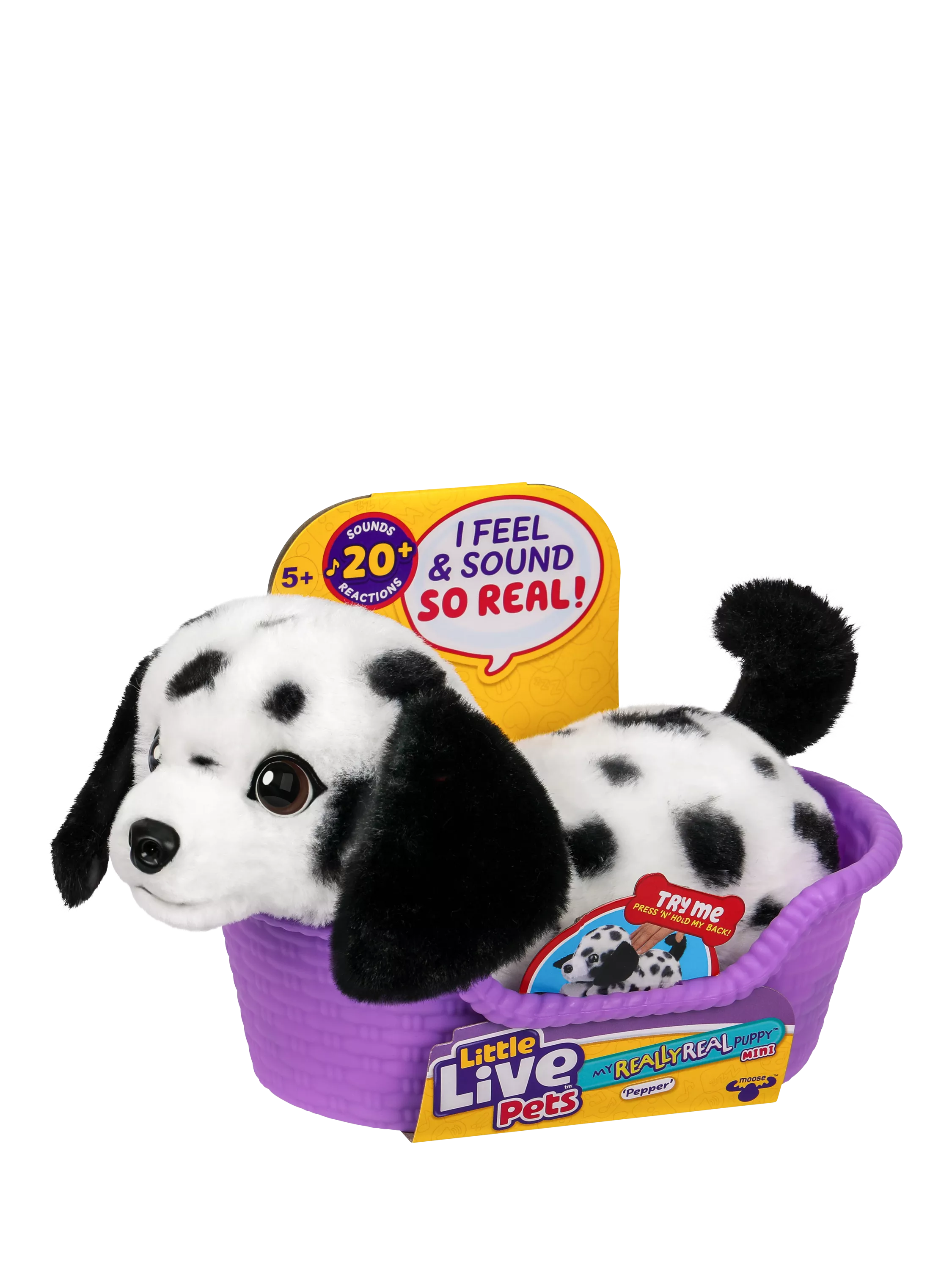 Little Live Pets interactive puppy toy Mini Pepper, UK version