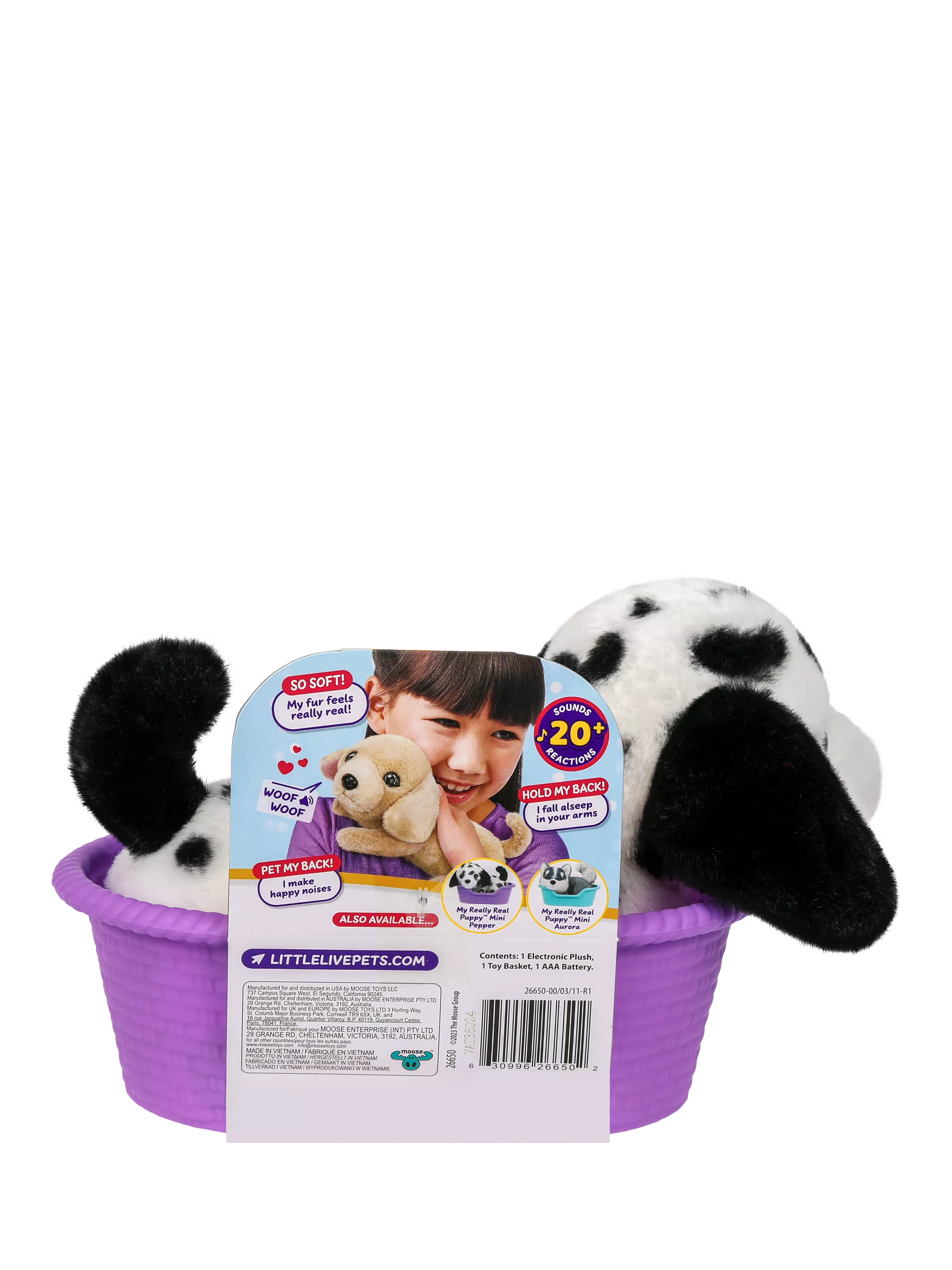 Little Live Pets interactive puppy toy Mini Pepper, UK version