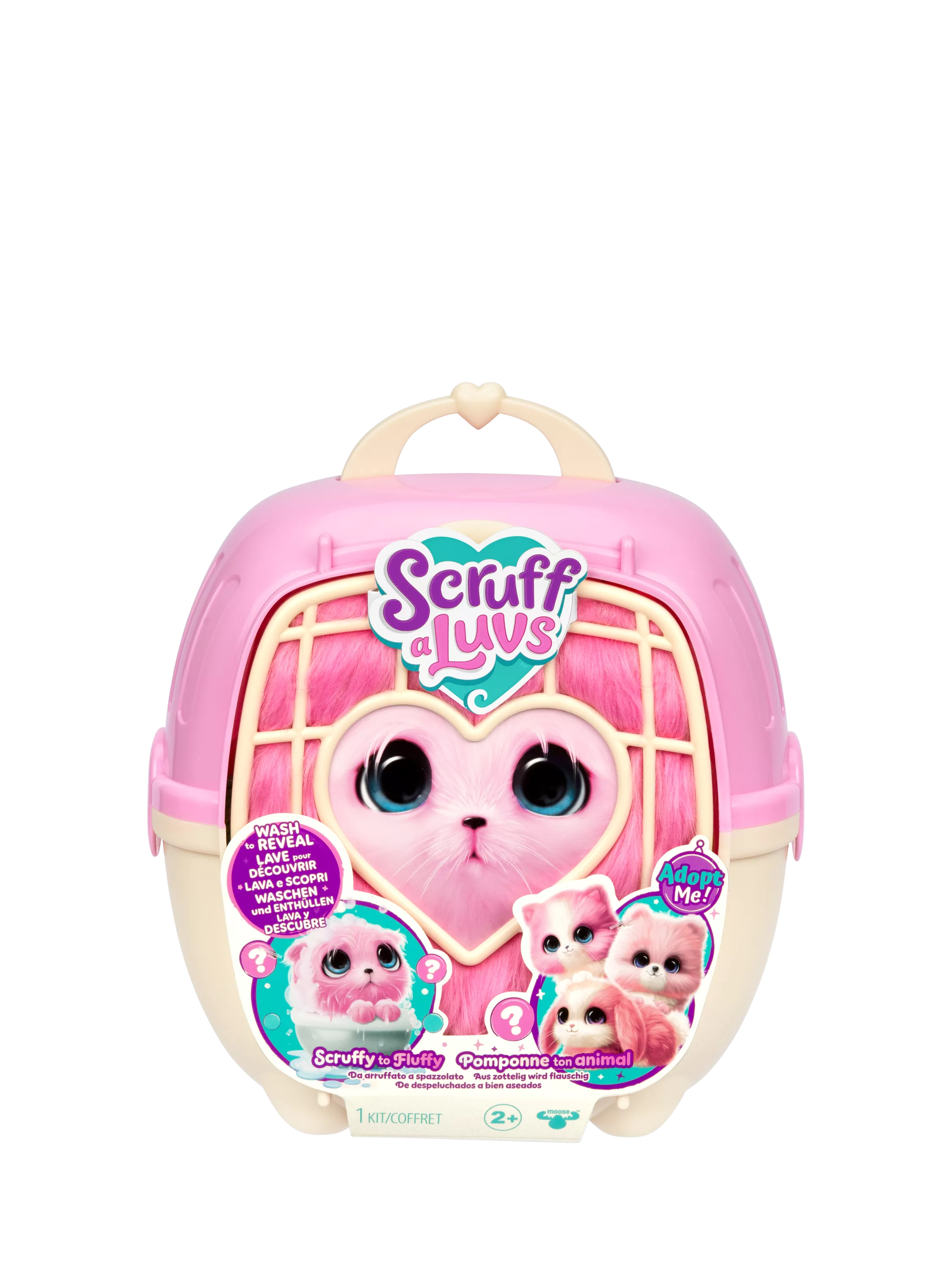 Scruff-a-Luvs adopt a pet with carrier pink toy - British product