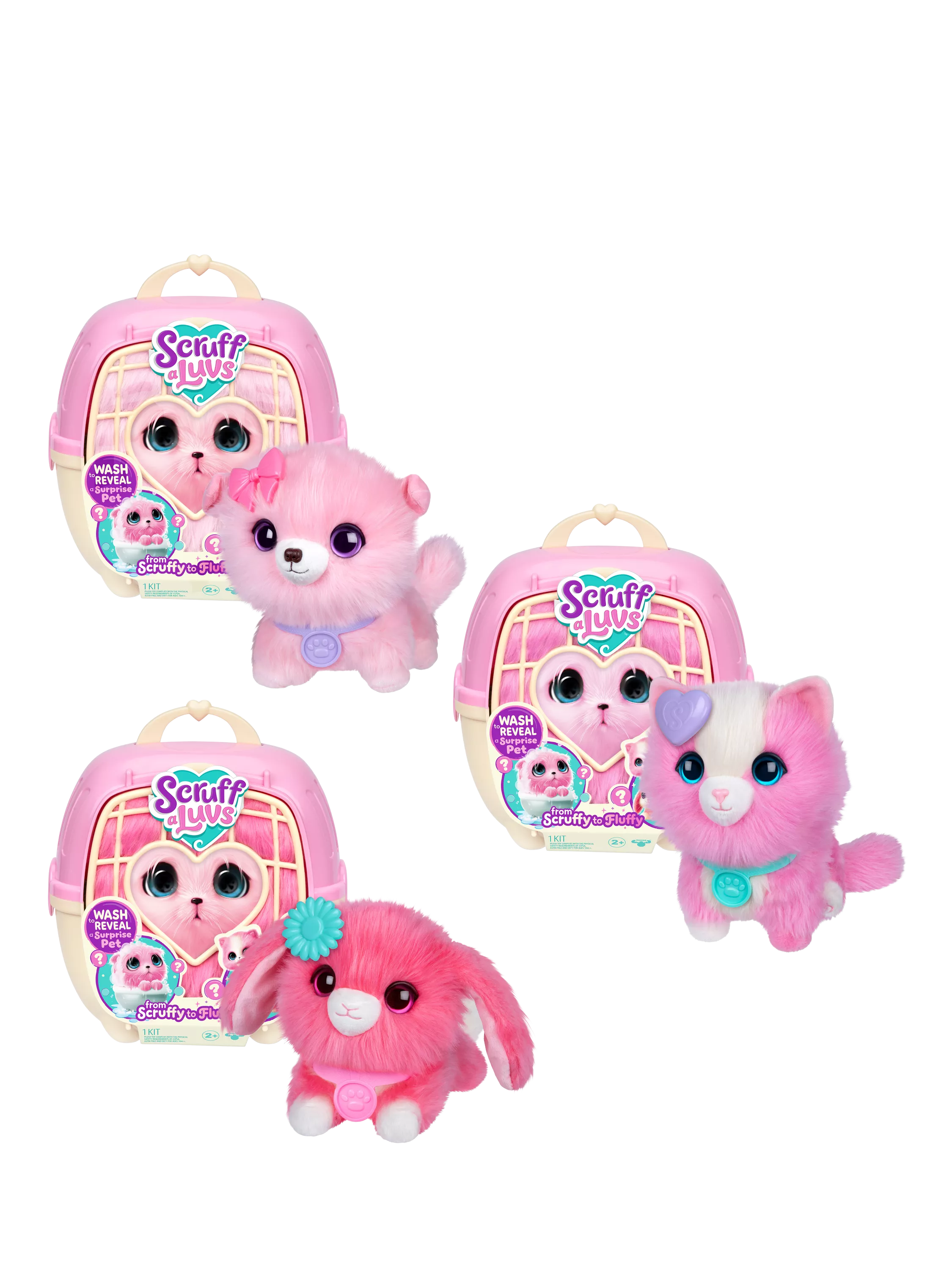 Scruff-a-Luvs adopt a pet with carrier pink toy - British product