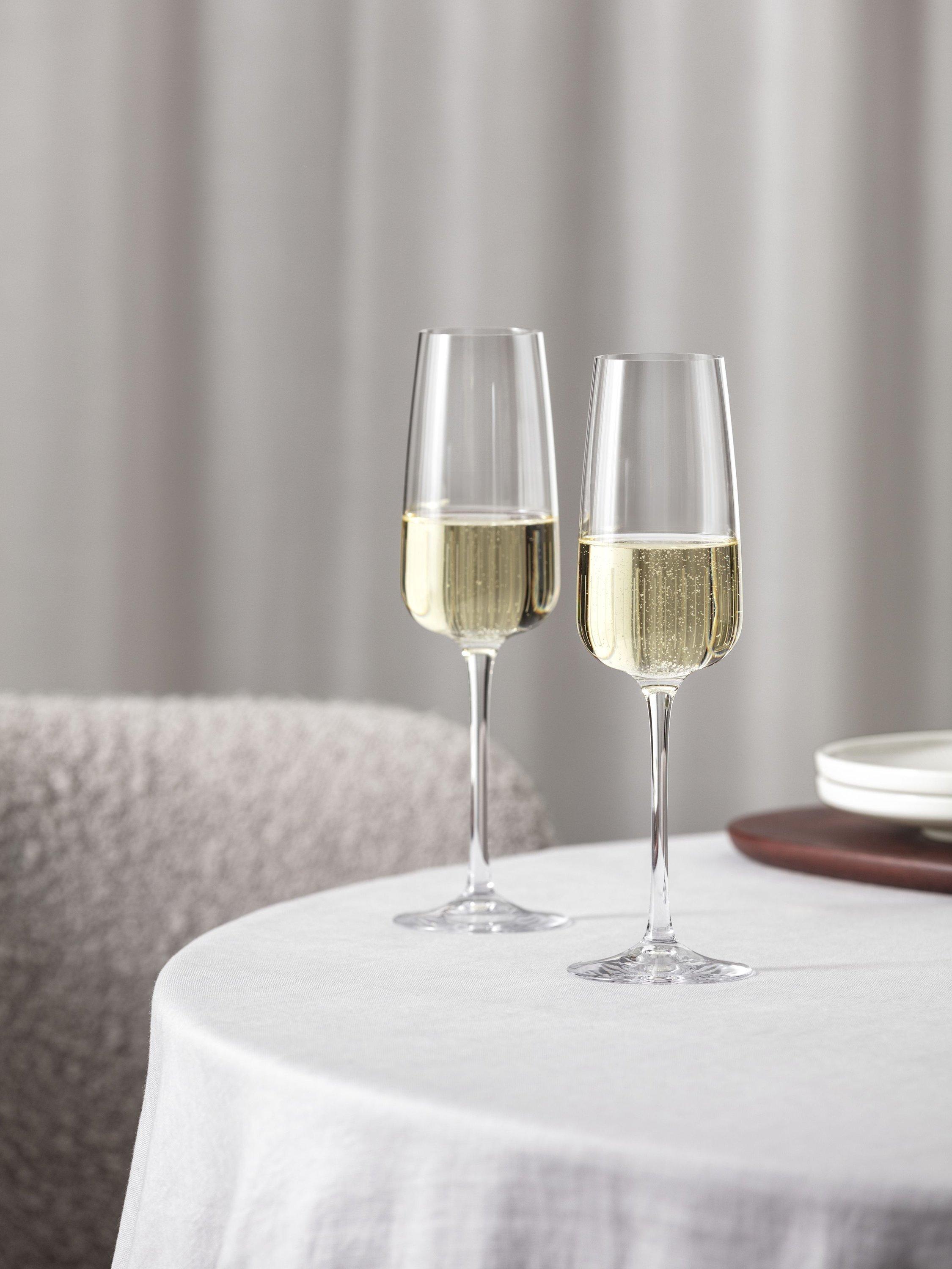 Villeroy & Boch crystal glass champagne flute set of 4 120ml - British product