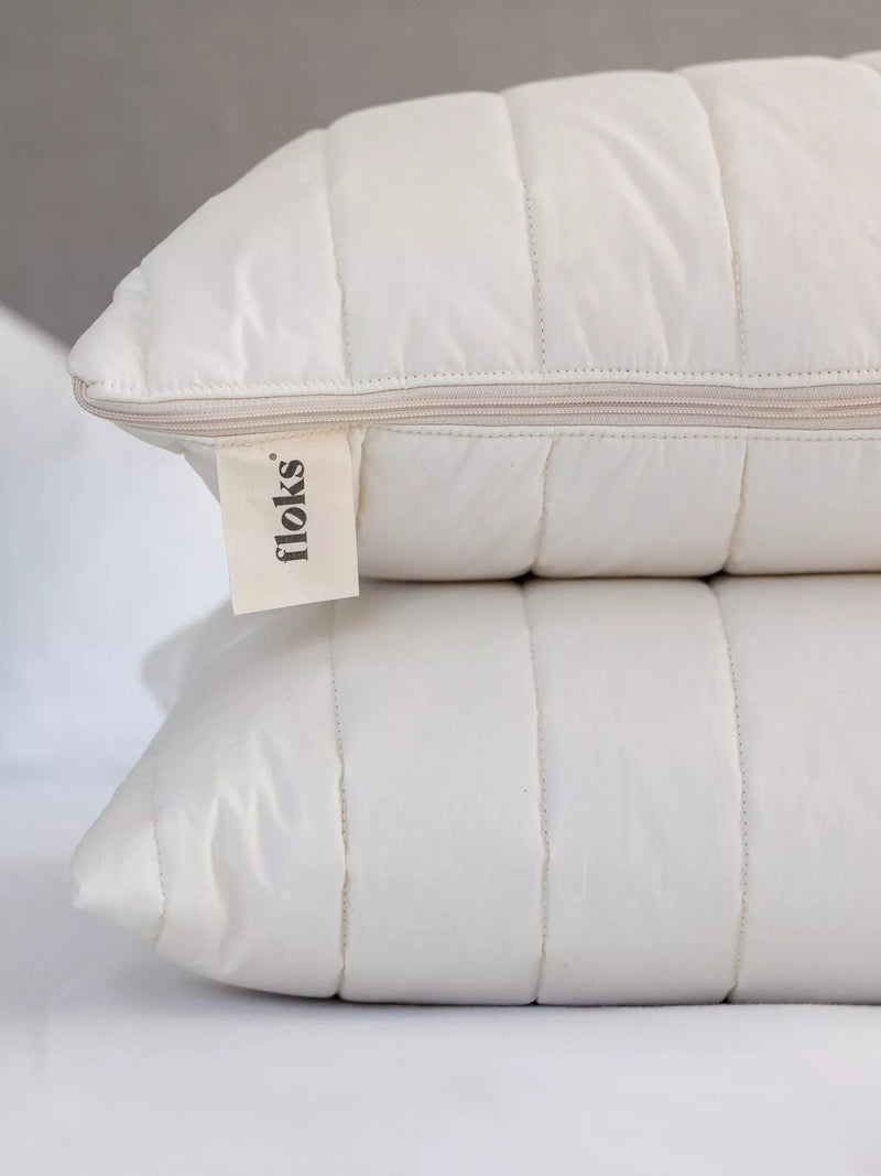 Floks luxury quilted wool pillow medium, imported from the UK