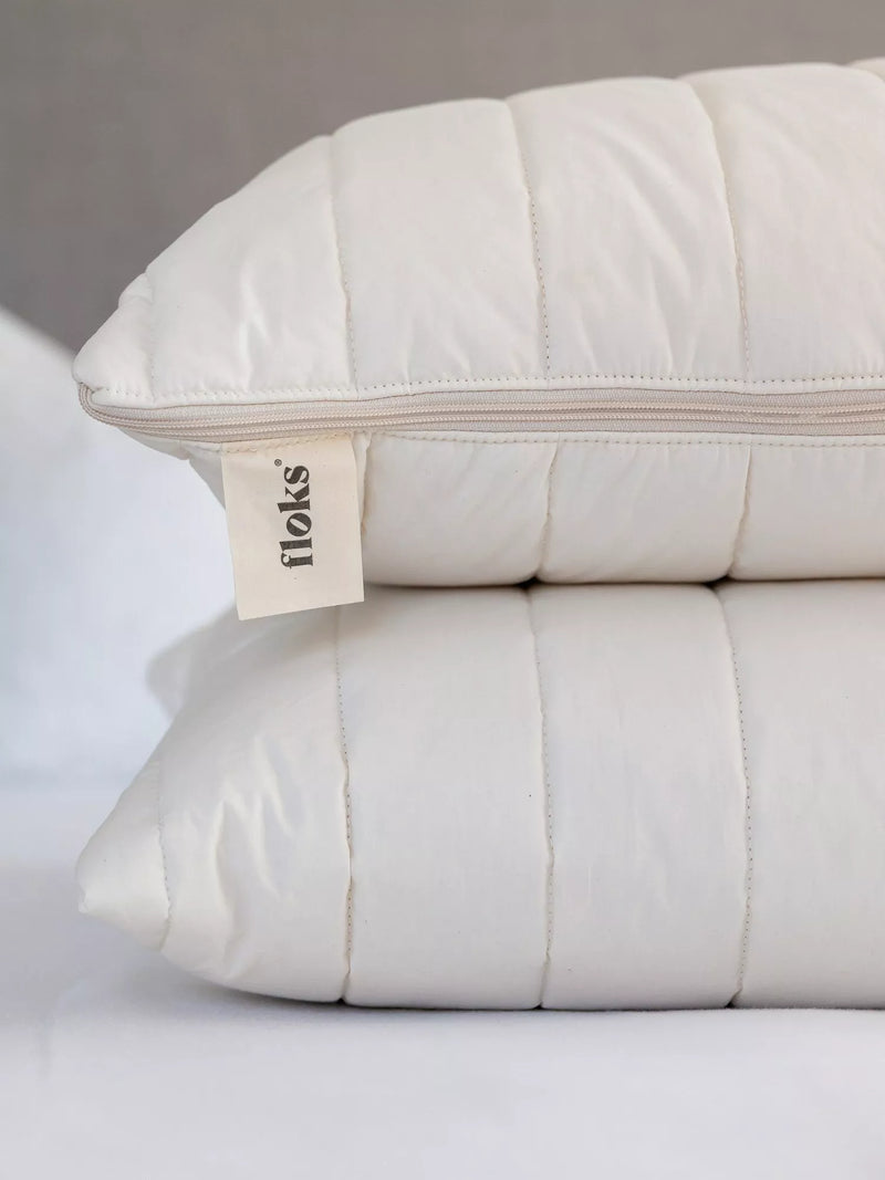 Floks luxury quilted wool standard pillow soft (British brand)