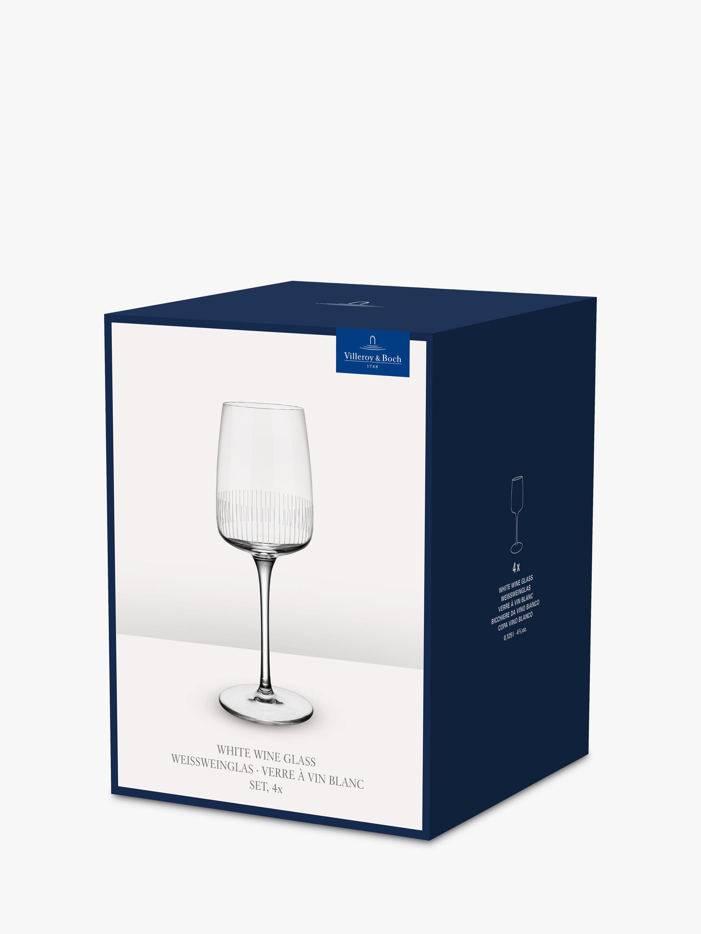 Villeroy & Boch Afina white wine glasses set of 4, 125ml, UK version