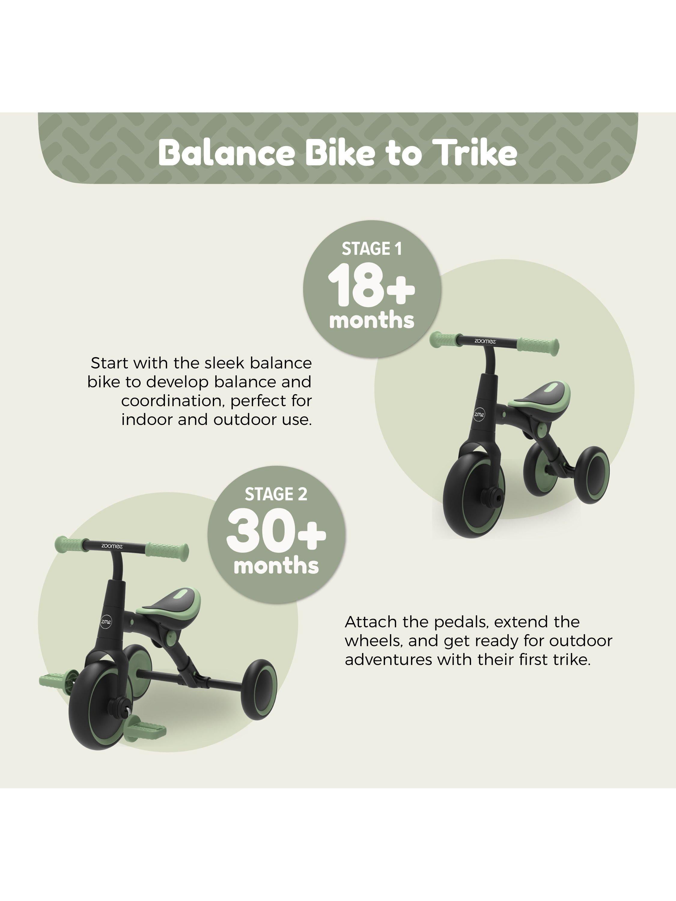 Zoomee balance bike to trike multi (British brand)
