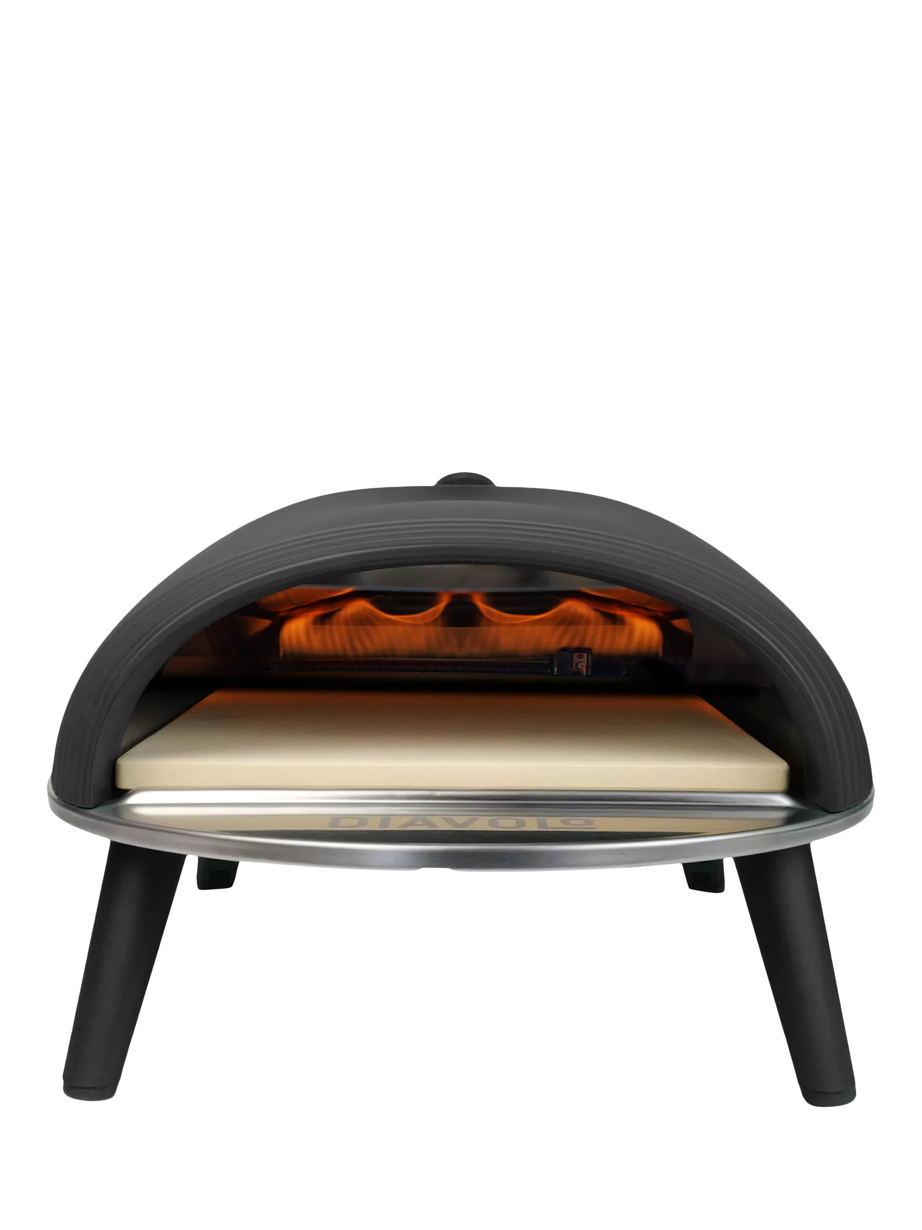 DeliVita Diavolo Gas Fired Outdoor Pizza Oven & Accessories Bundle, Black