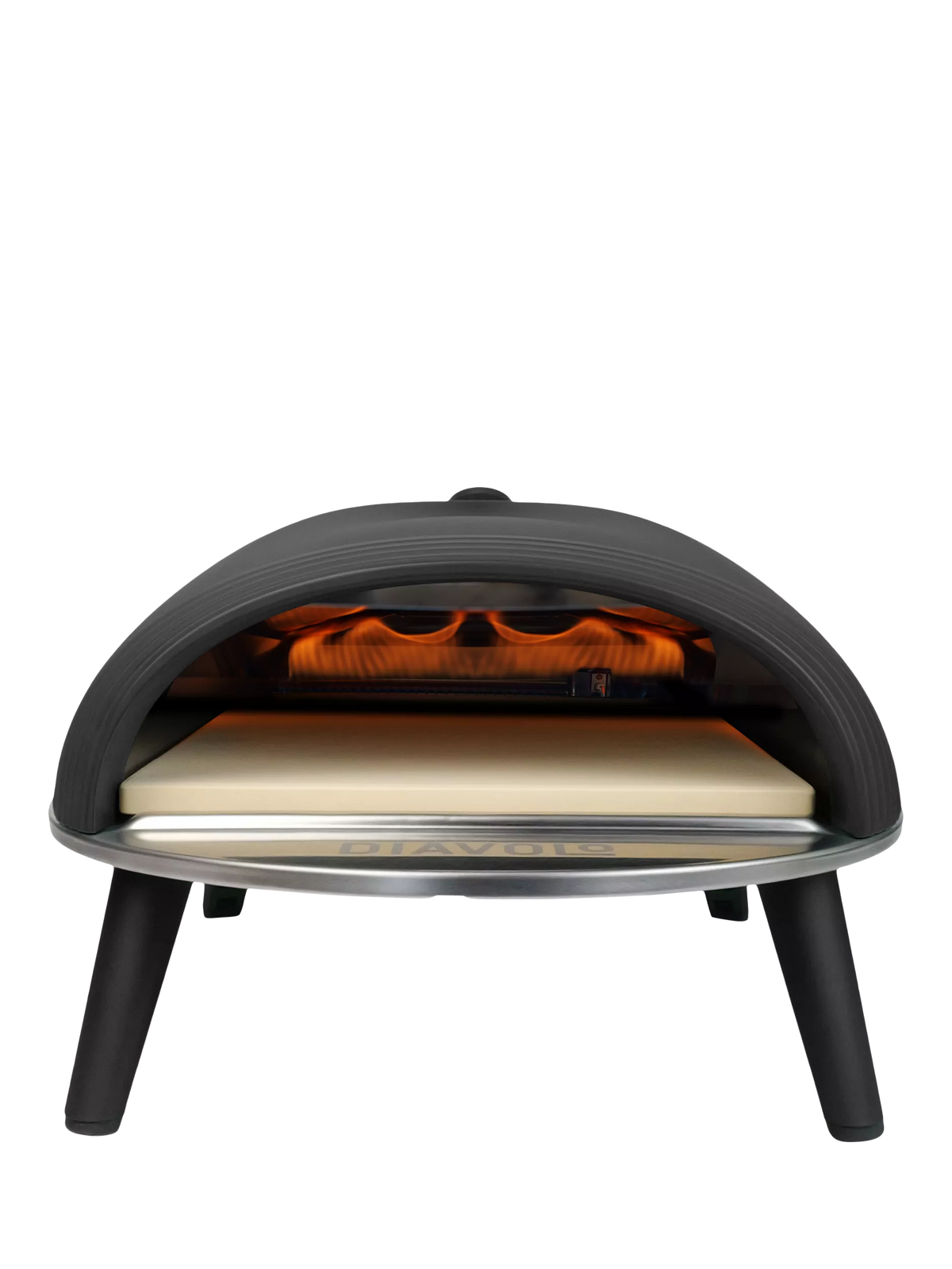 DeliVita Diavolo Gas Fired Outdoor Pizza Oven & Accessories Bundle, Black
