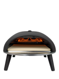 DeliVita Diavolo Gas Fired Outdoor Pizza Oven & Accessories Bundle, Black