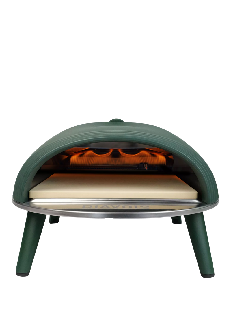 DeliVita Diavolo Gas Fired Outdoor Pizza Oven & Accessories Bundle, Green