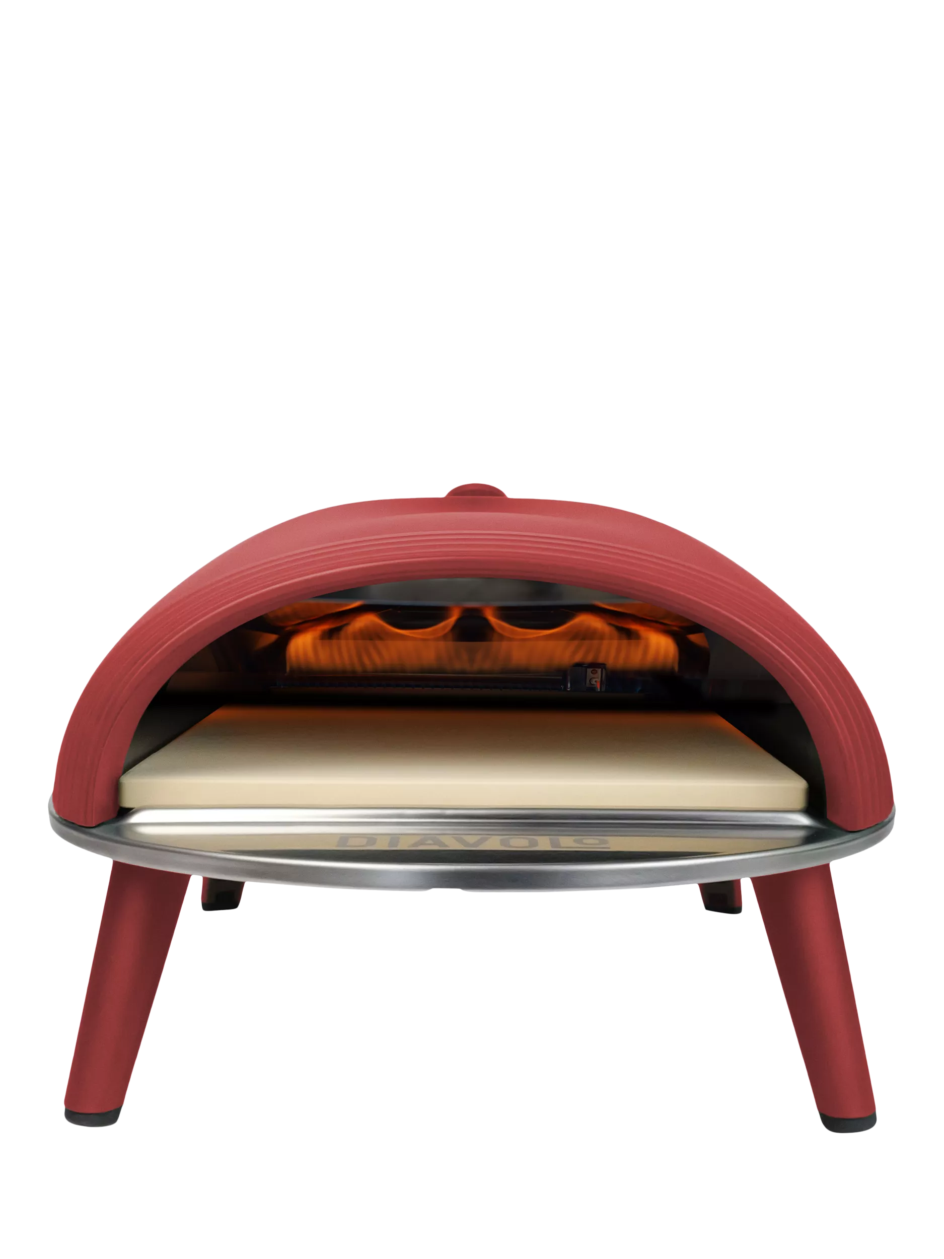 DeliVita Diavolo Gas Fired Outdoor Pizza Oven & Accessories Bundle, Red